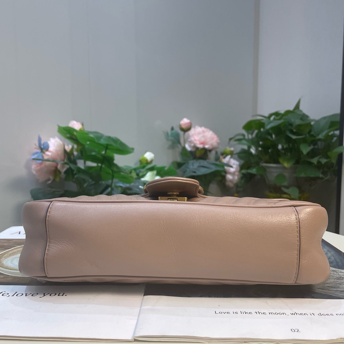 Gucci - Marmont - Leather - Beige - (small)