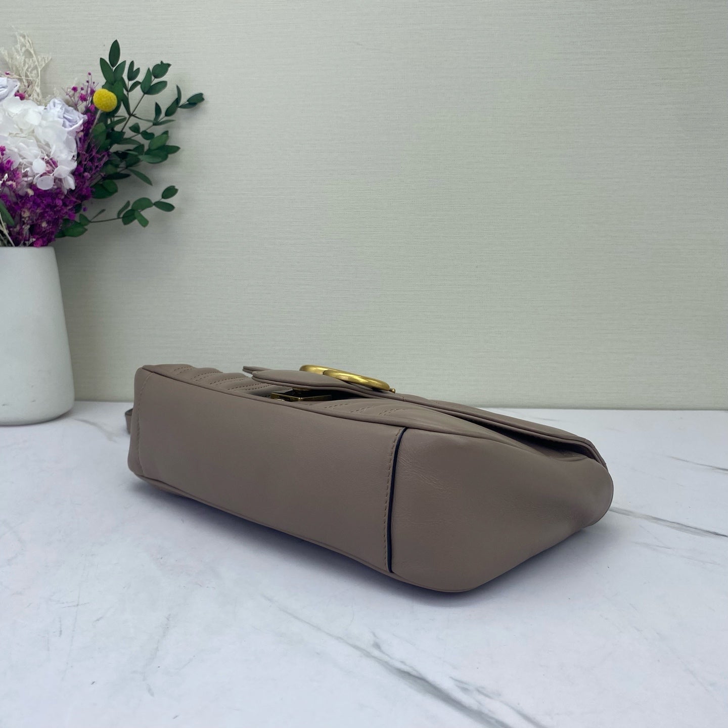 Gucci - Marmont - Leather - Beige - (small)