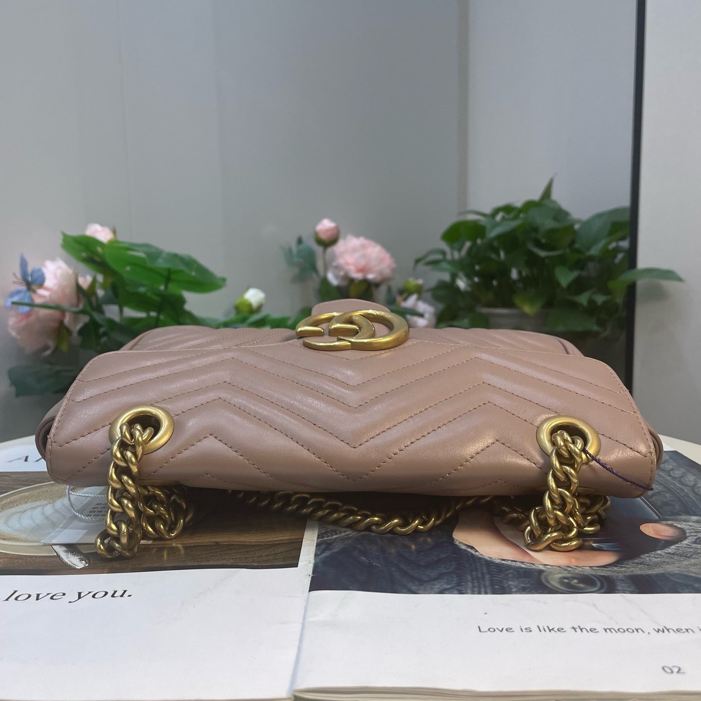 Gucci - Marmont - Leather - Beige - (small)