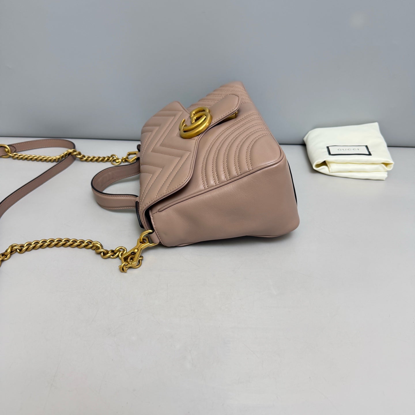 Gucci - Marmont - Leather - Beige - (small)