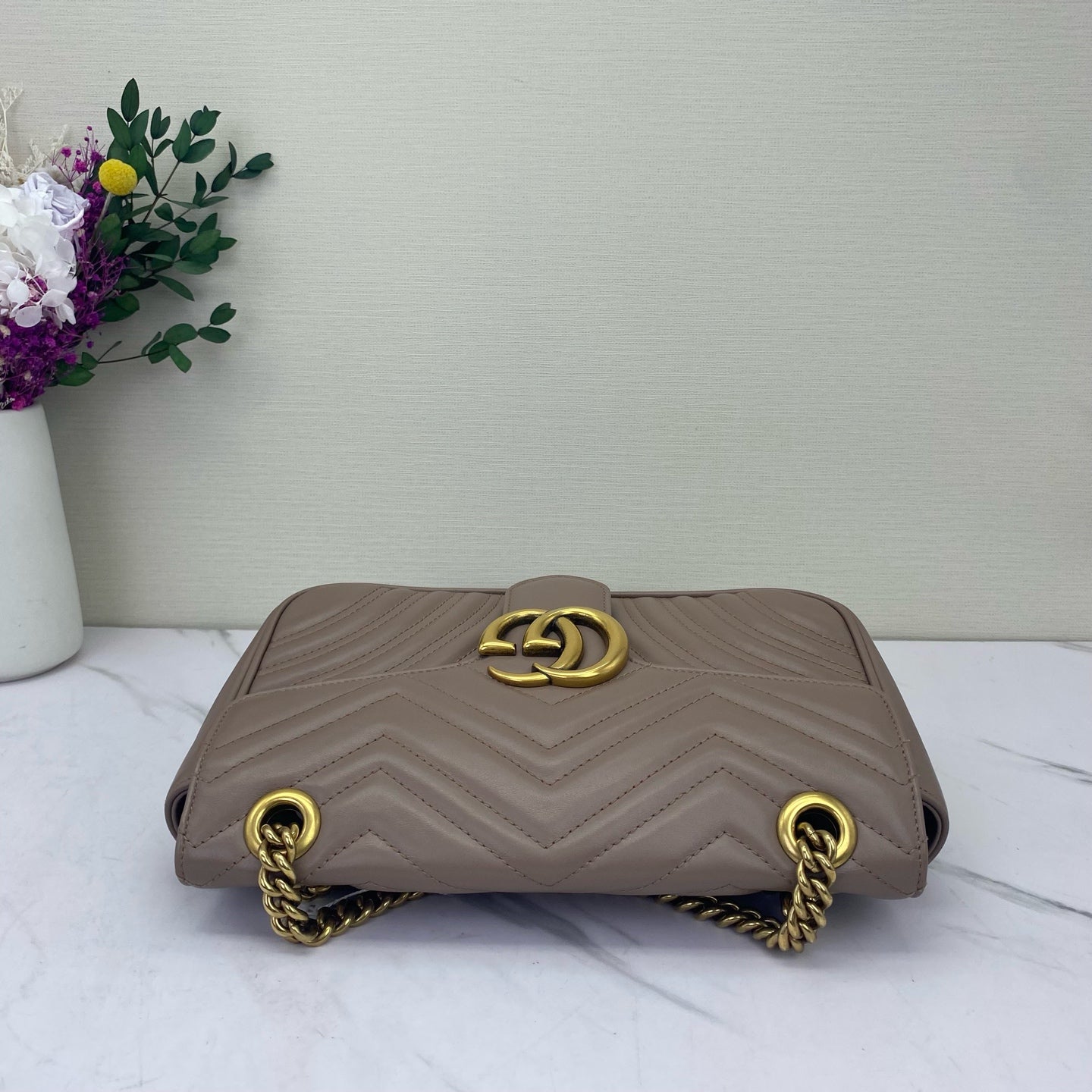 Gucci - Marmont - Leather - Beige - (small)