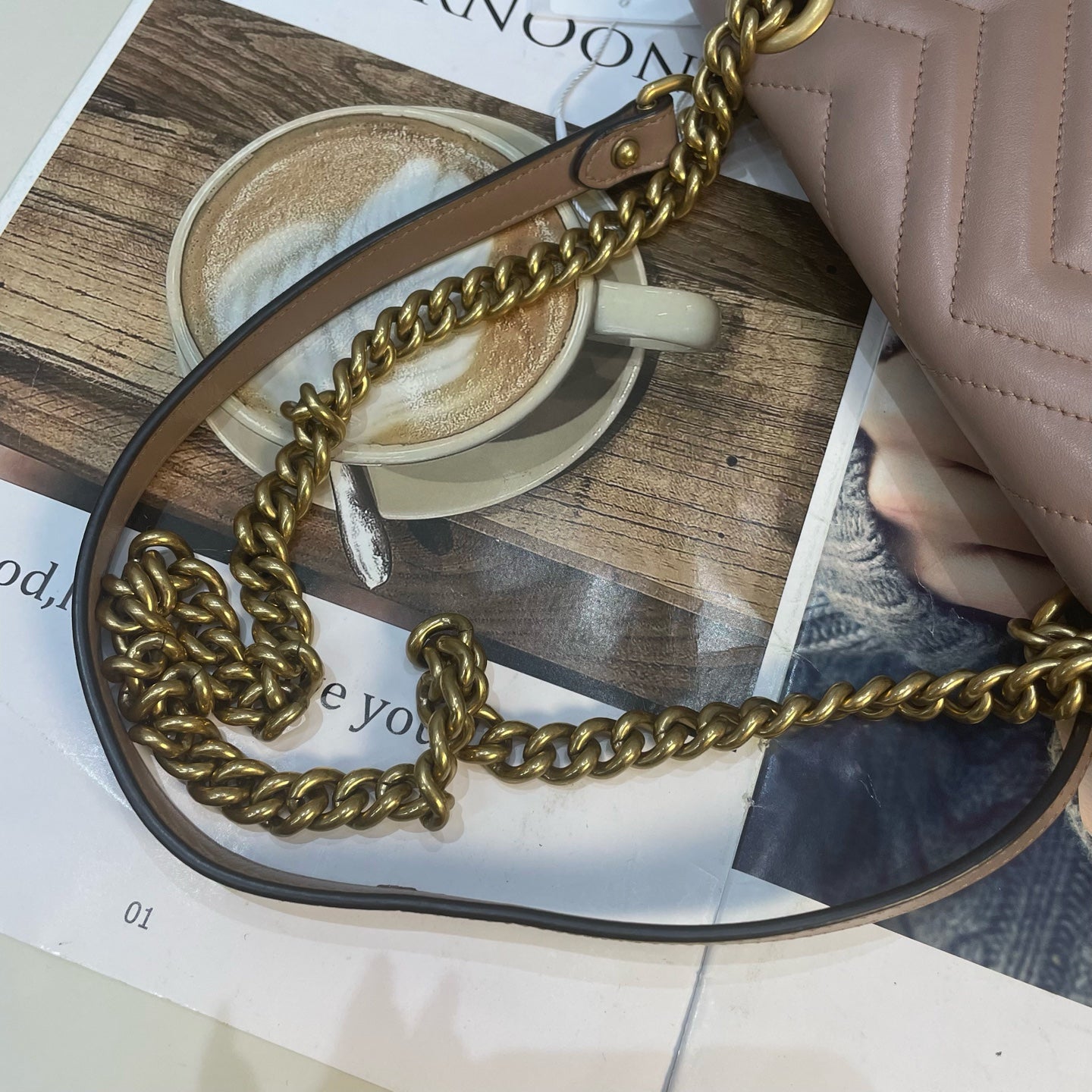 Gucci - Marmont - Leather - Beige - (small)