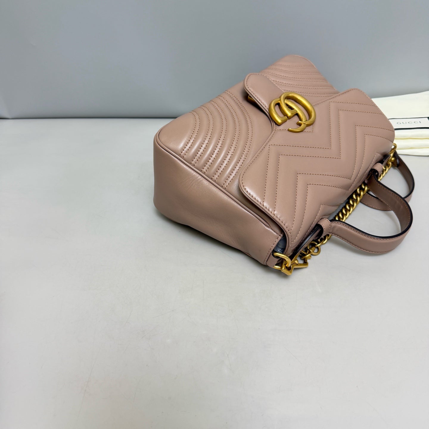 Gucci - Marmont - Leather - Beige - (small)