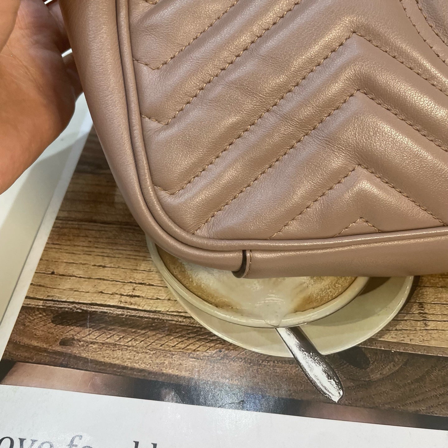Gucci - Marmont - Leather - Beige - (small)