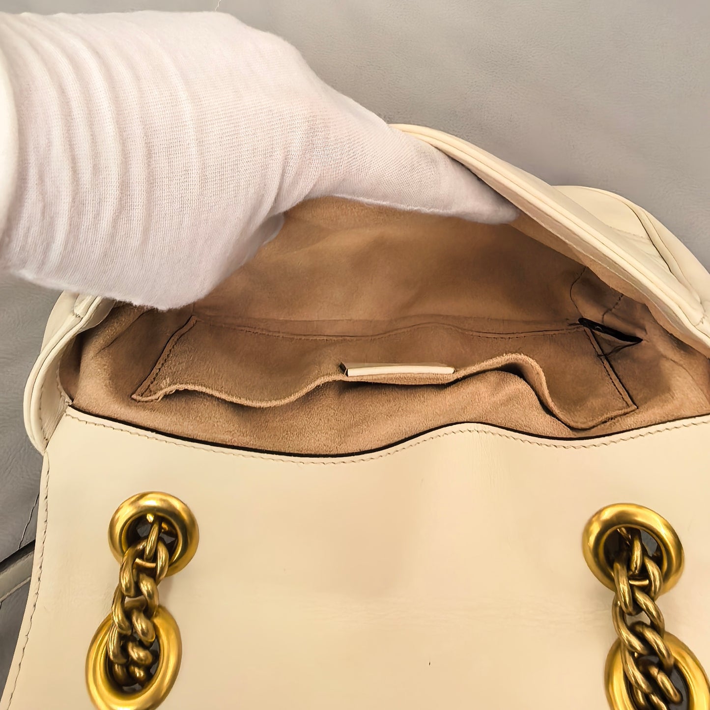 Gucci - Marmont - Leather - Beige - (small)