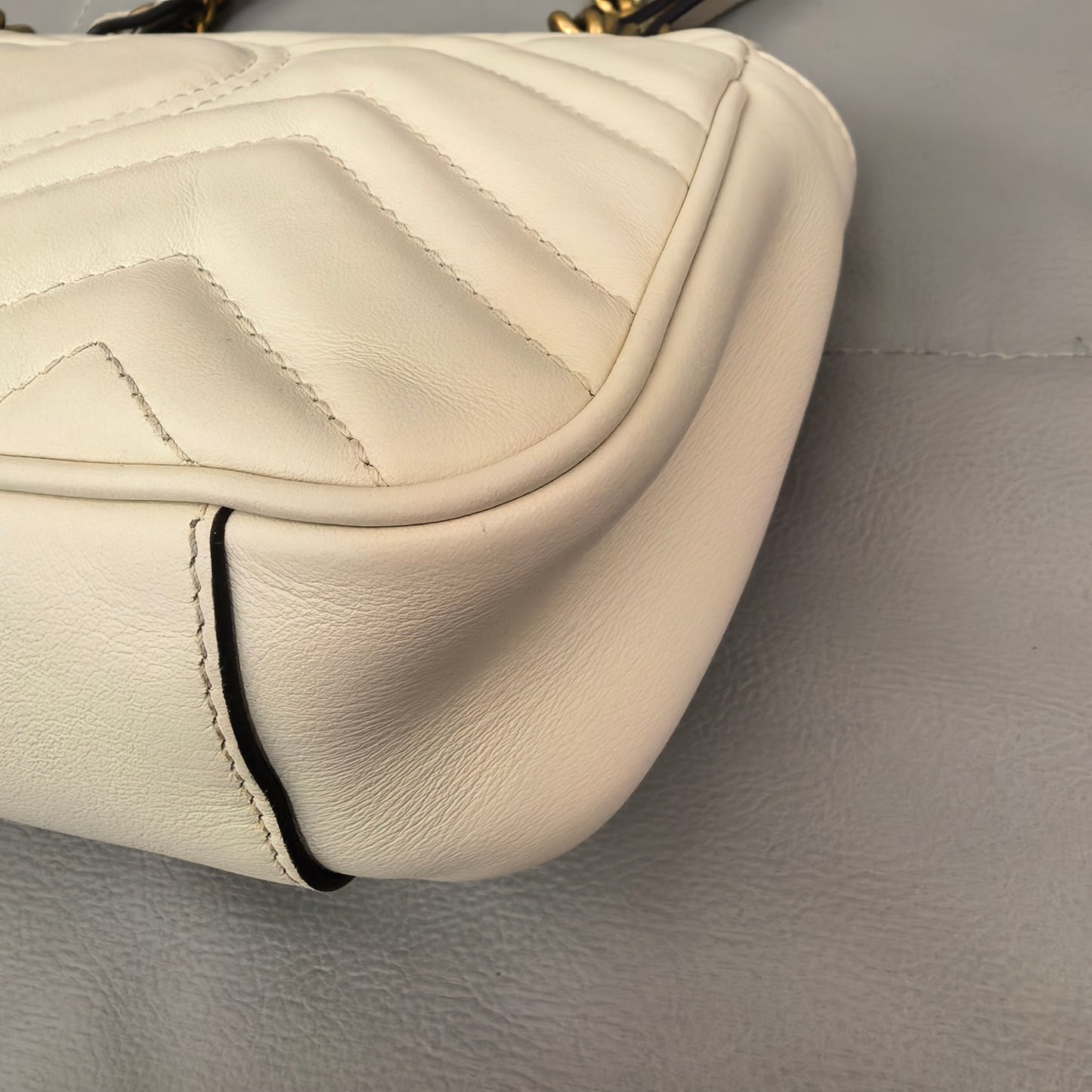 Gucci - Marmont - Leather - Beige - (small)