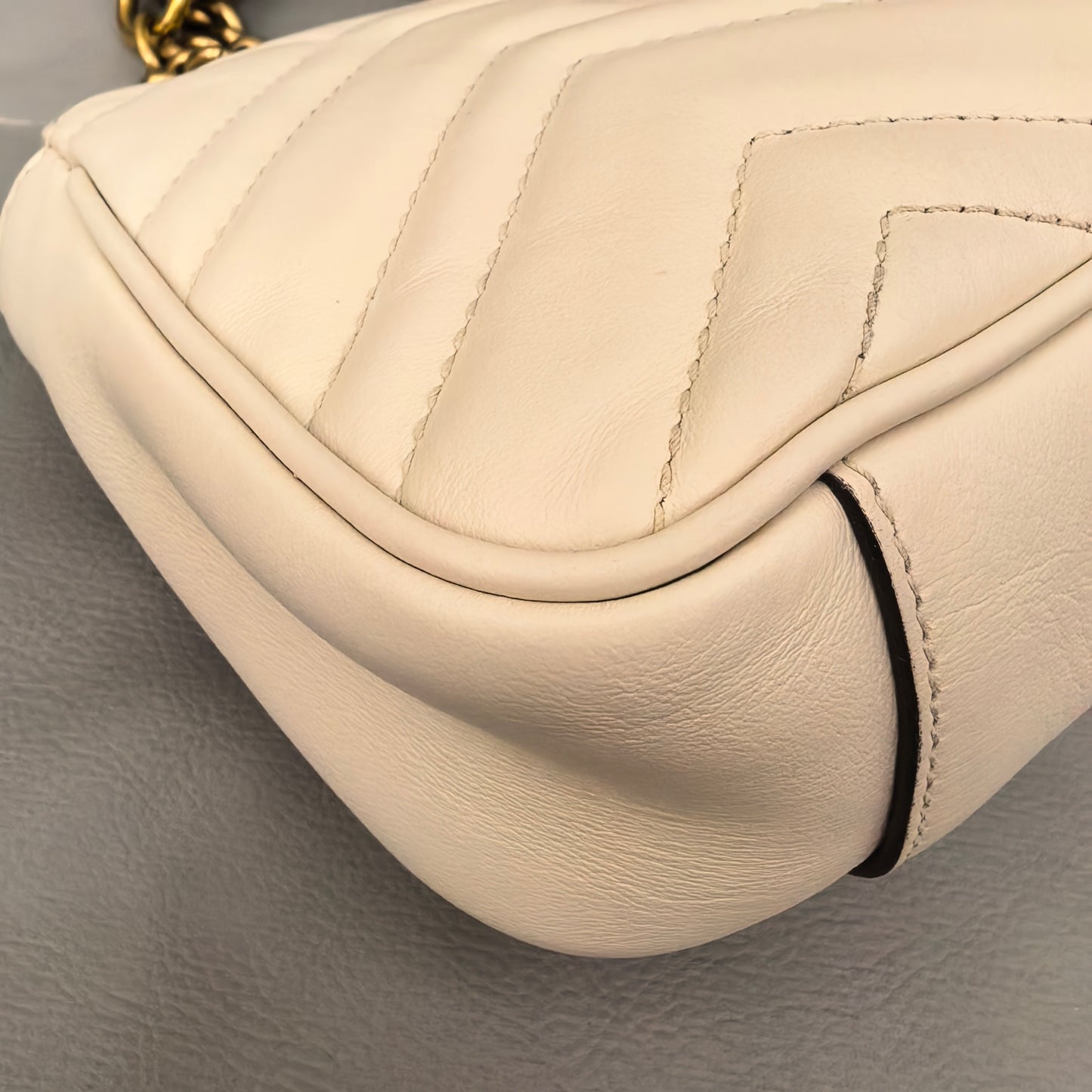 Gucci - Marmont - Leather - Beige - (small)