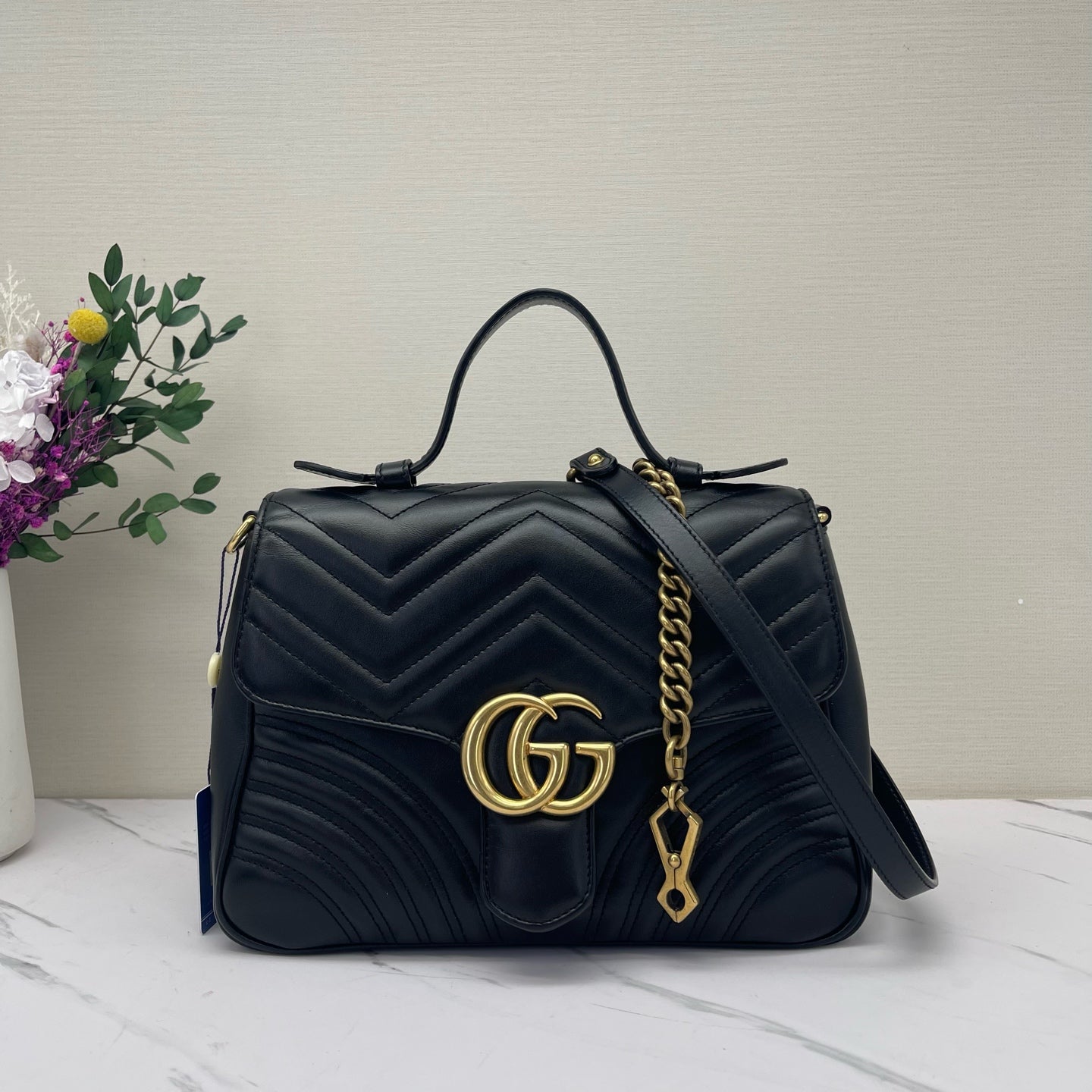 Gucci - Marmont - Leather - Black - (large)