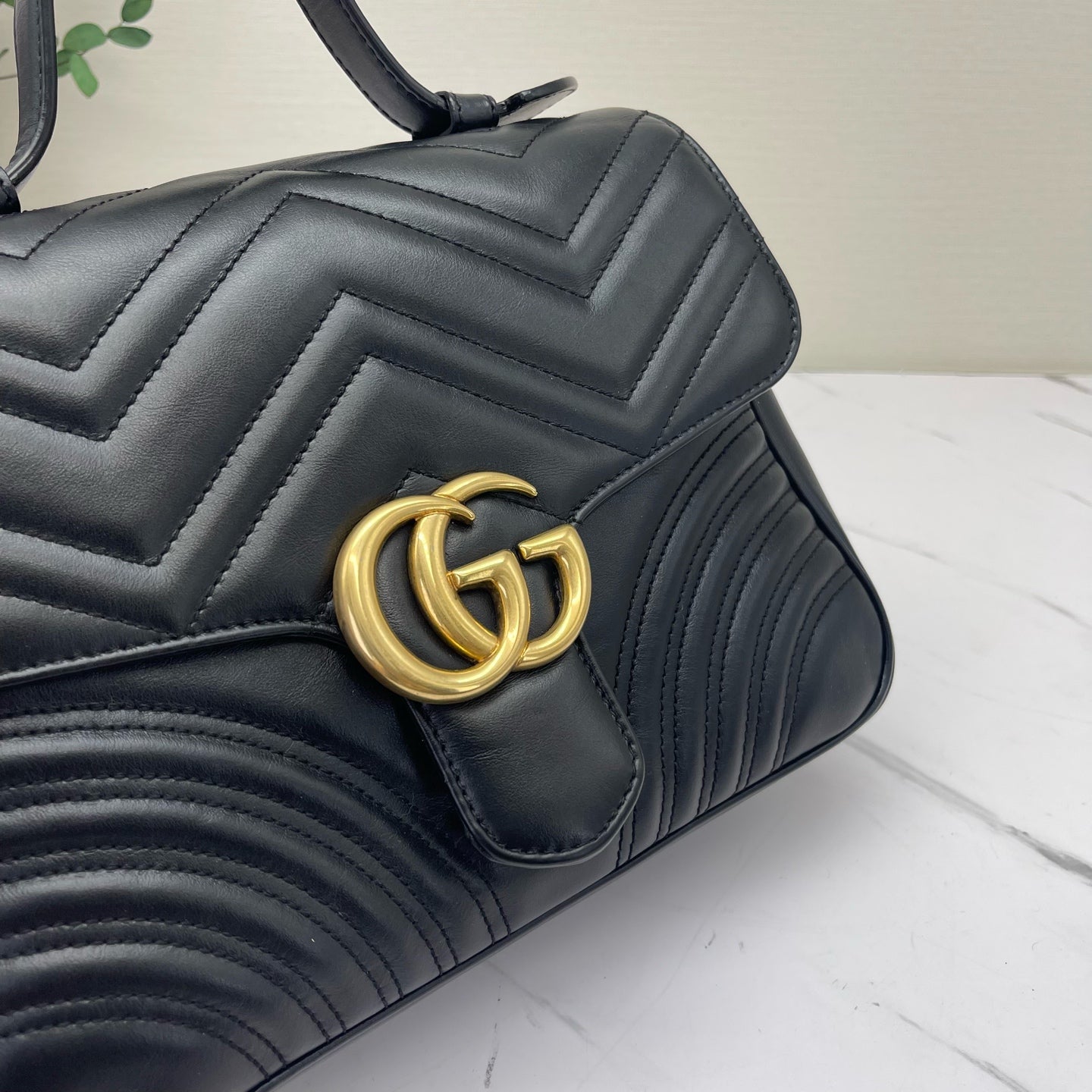 Gucci - Marmont - Leather - Black - (large)