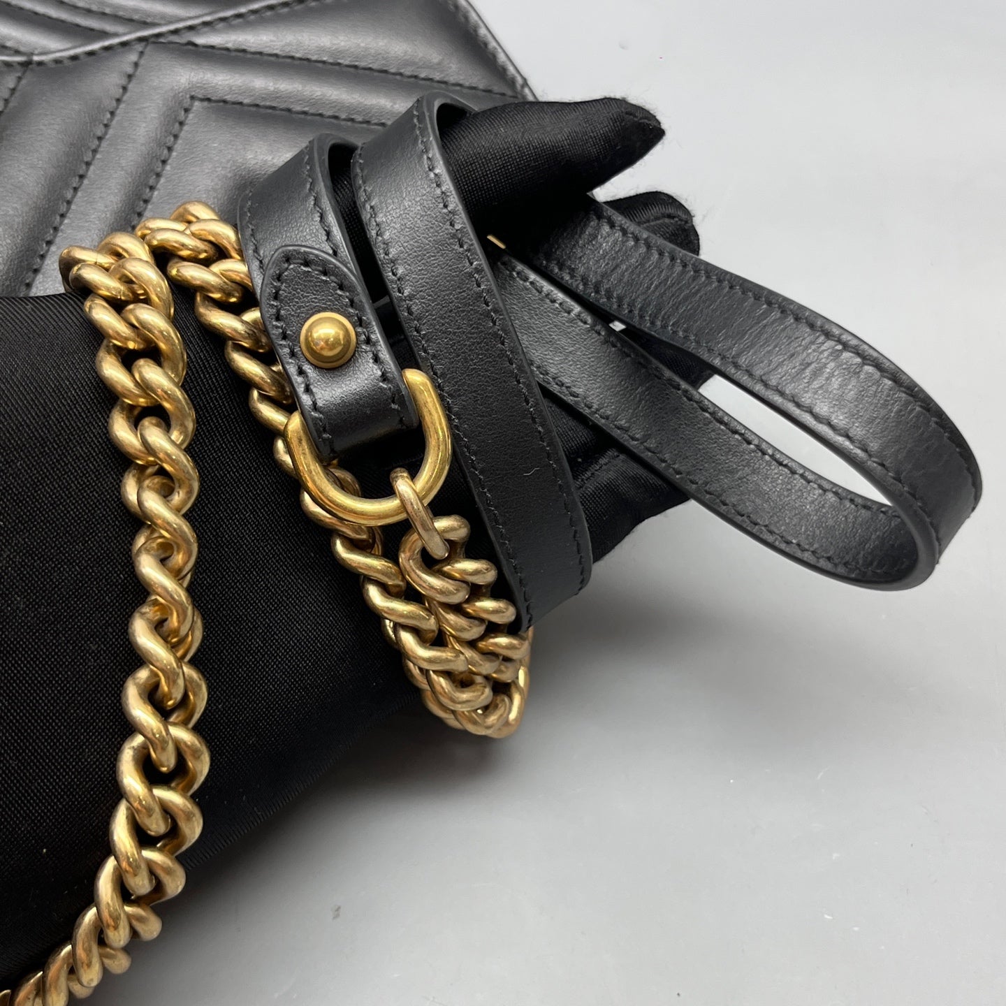 Gucci - Marmont - Leather - Black - (Medium)