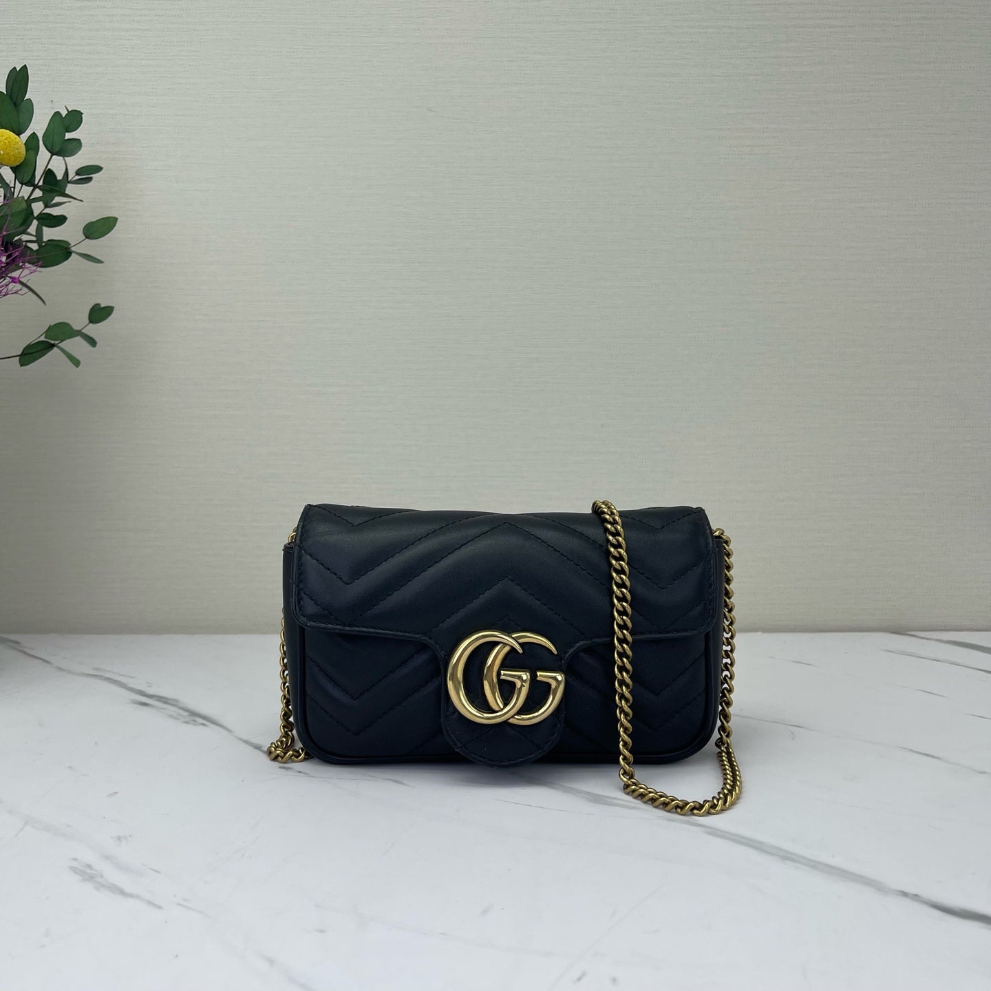 Gucci - Marmont - Leather - Black - (mini)
