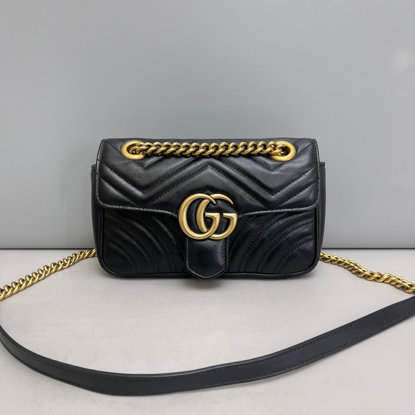 Gucci - Marmont - Leather - Black - (mini)