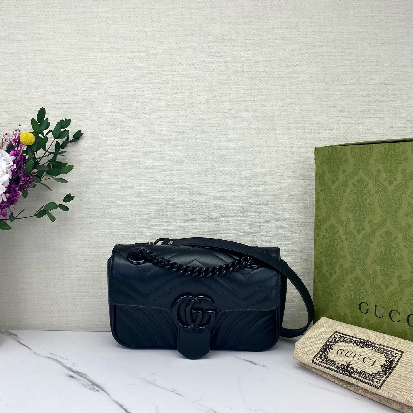 Gucci - Marmont - Leather - Black - (mini)