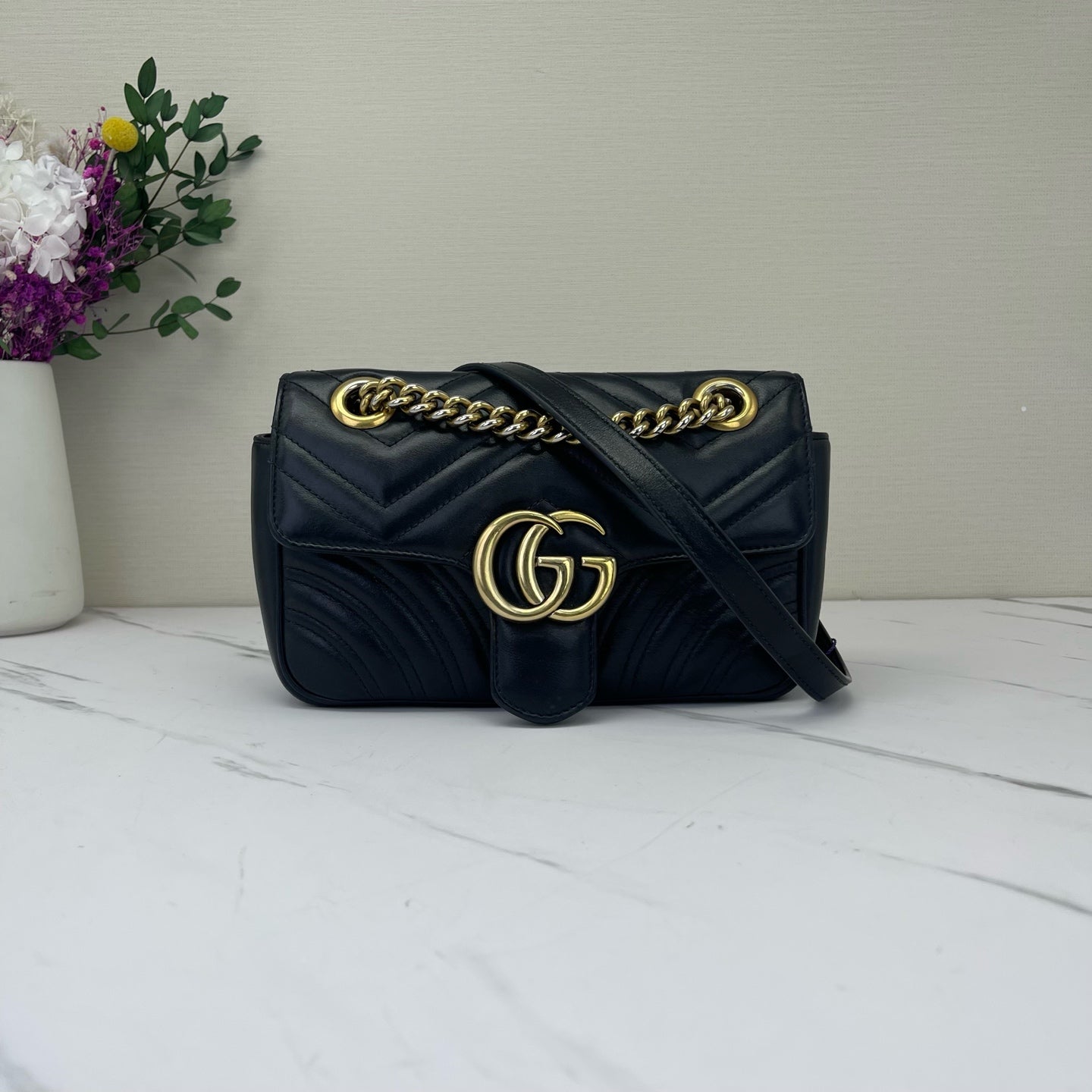 Gucci - Marmont - Leather - Black - (mini)