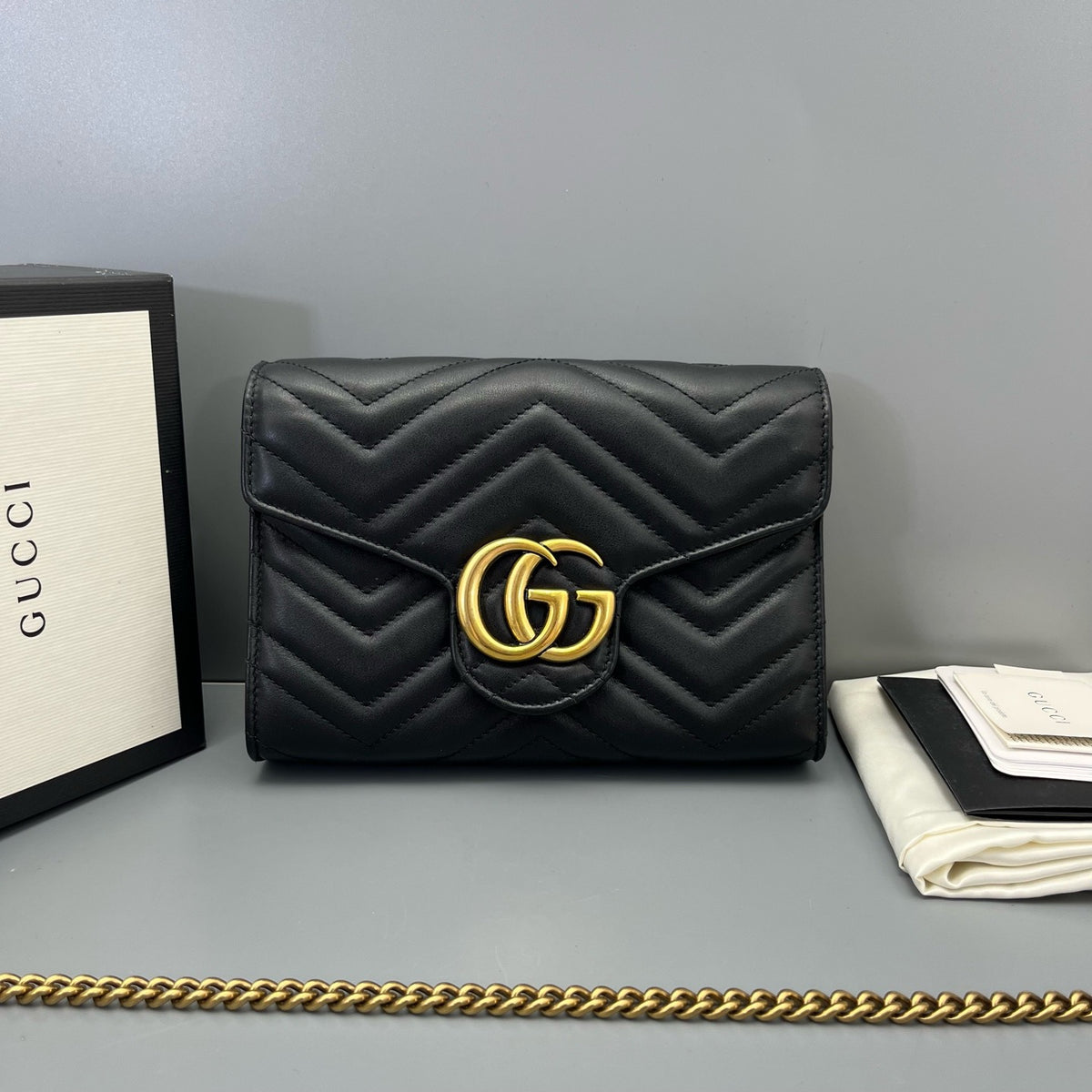 Gucci - Marmont - Leather - Black - (mini)