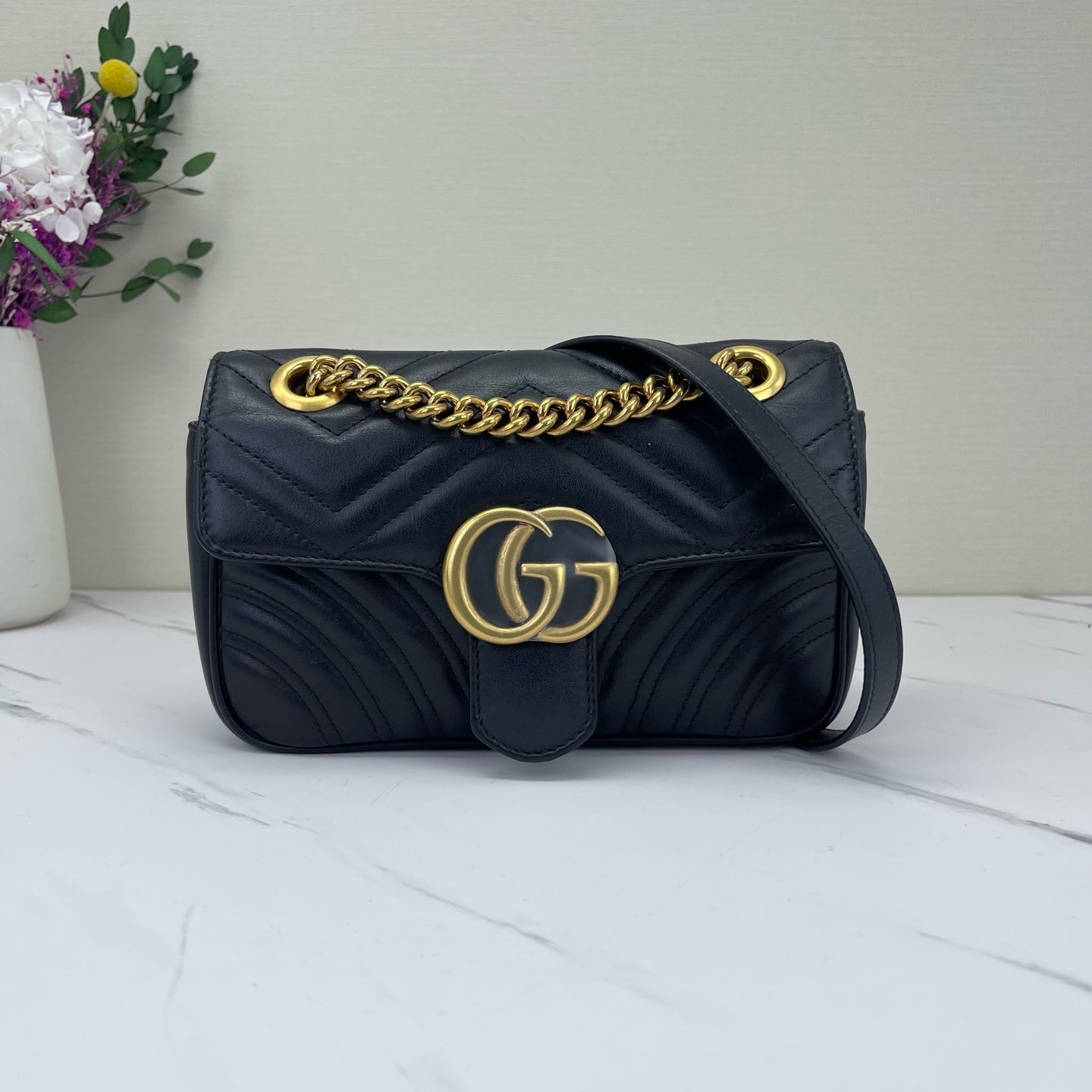 Gucci - Marmont - Leather - Black - (mini)