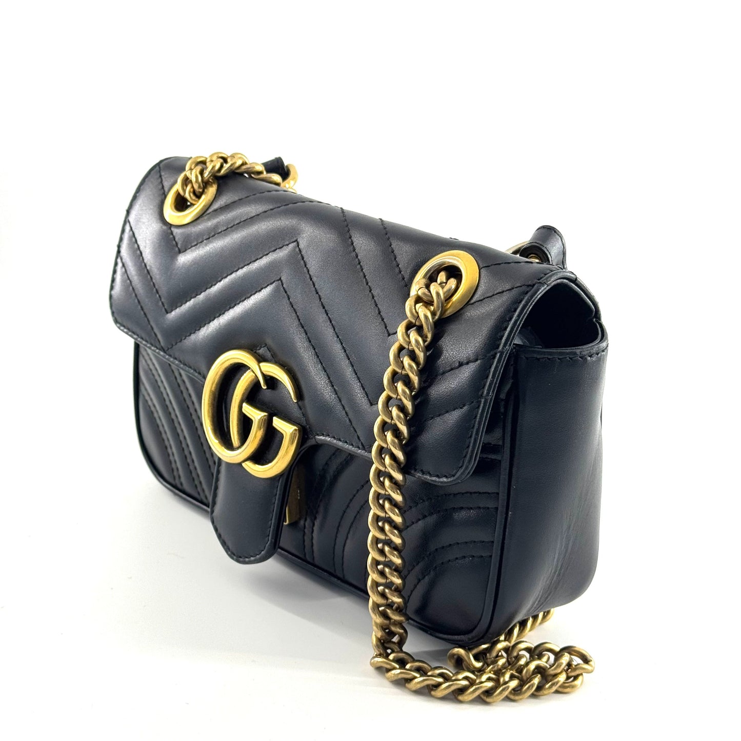 Gucci - Marmont - Leather - Black - (mini)