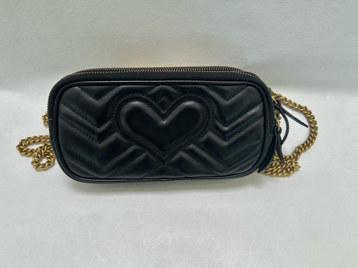 Gucci - Marmont - Leather - Black - (mini)