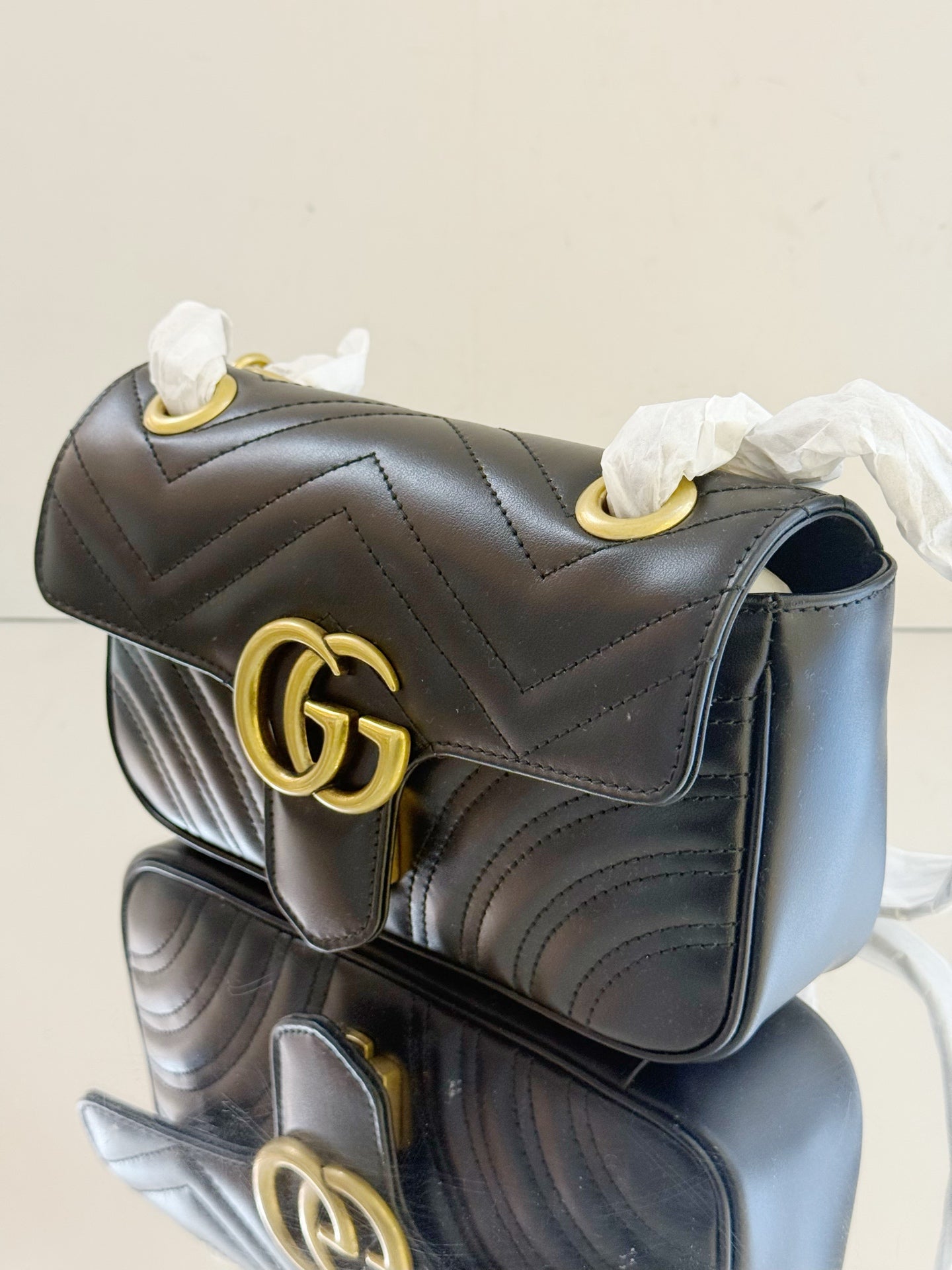 Gucci - Marmont - Leather - Black - (mini)