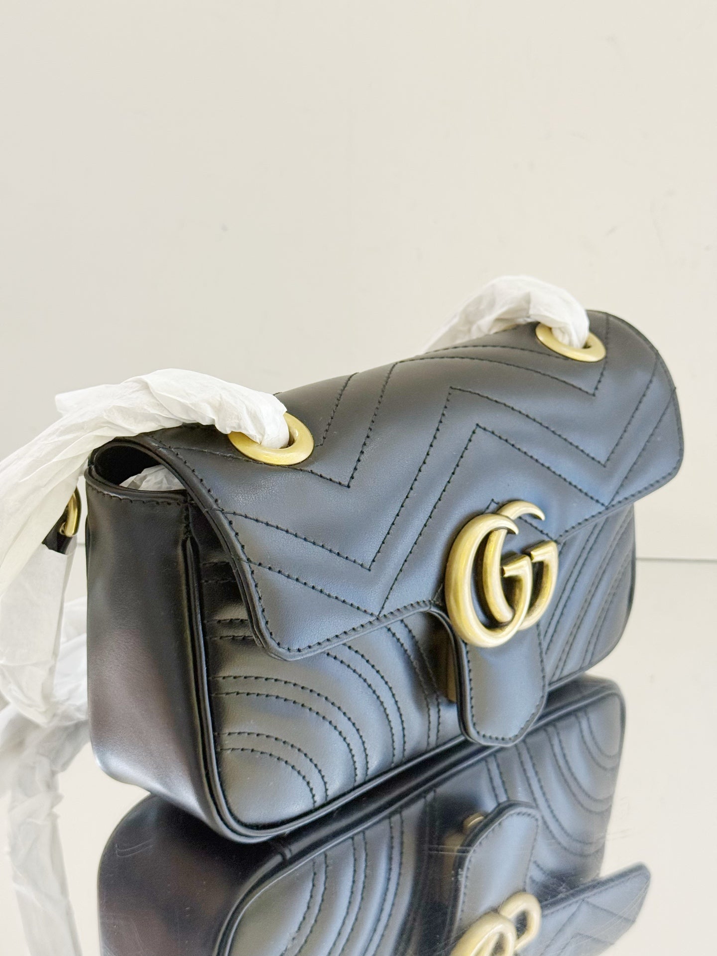 Gucci - Marmont - Leather - Black - (mini)
