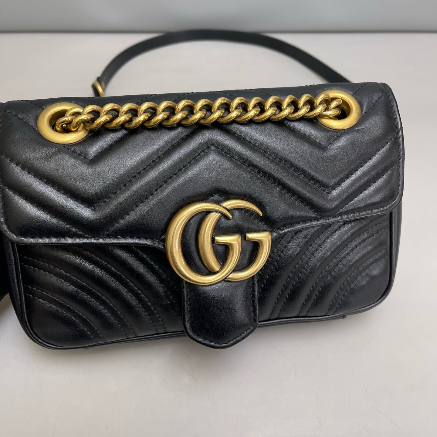 Gucci - Marmont - Leather - Black - (mini)