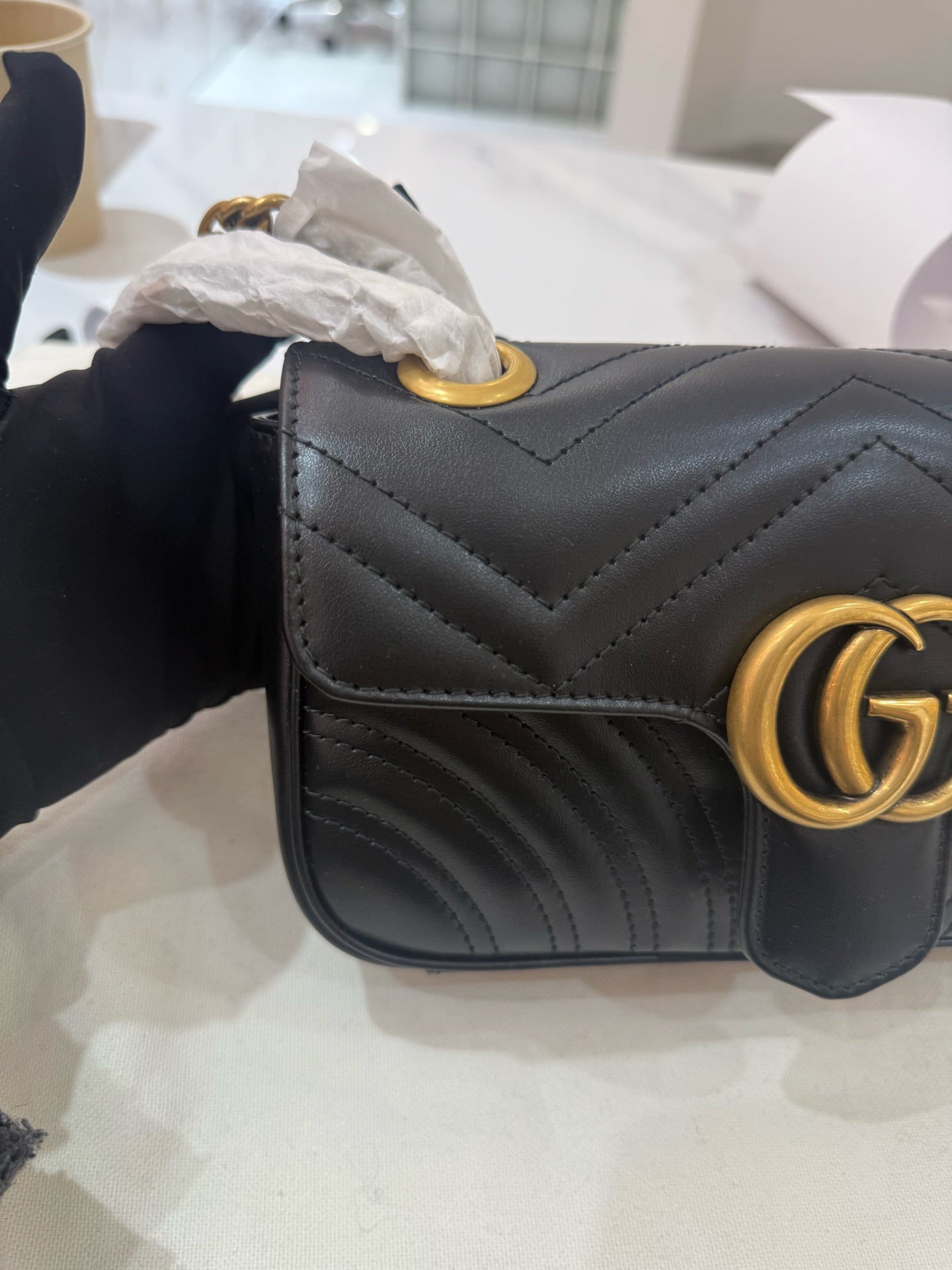 Gucci - Marmont - Leather - Black - (mini)