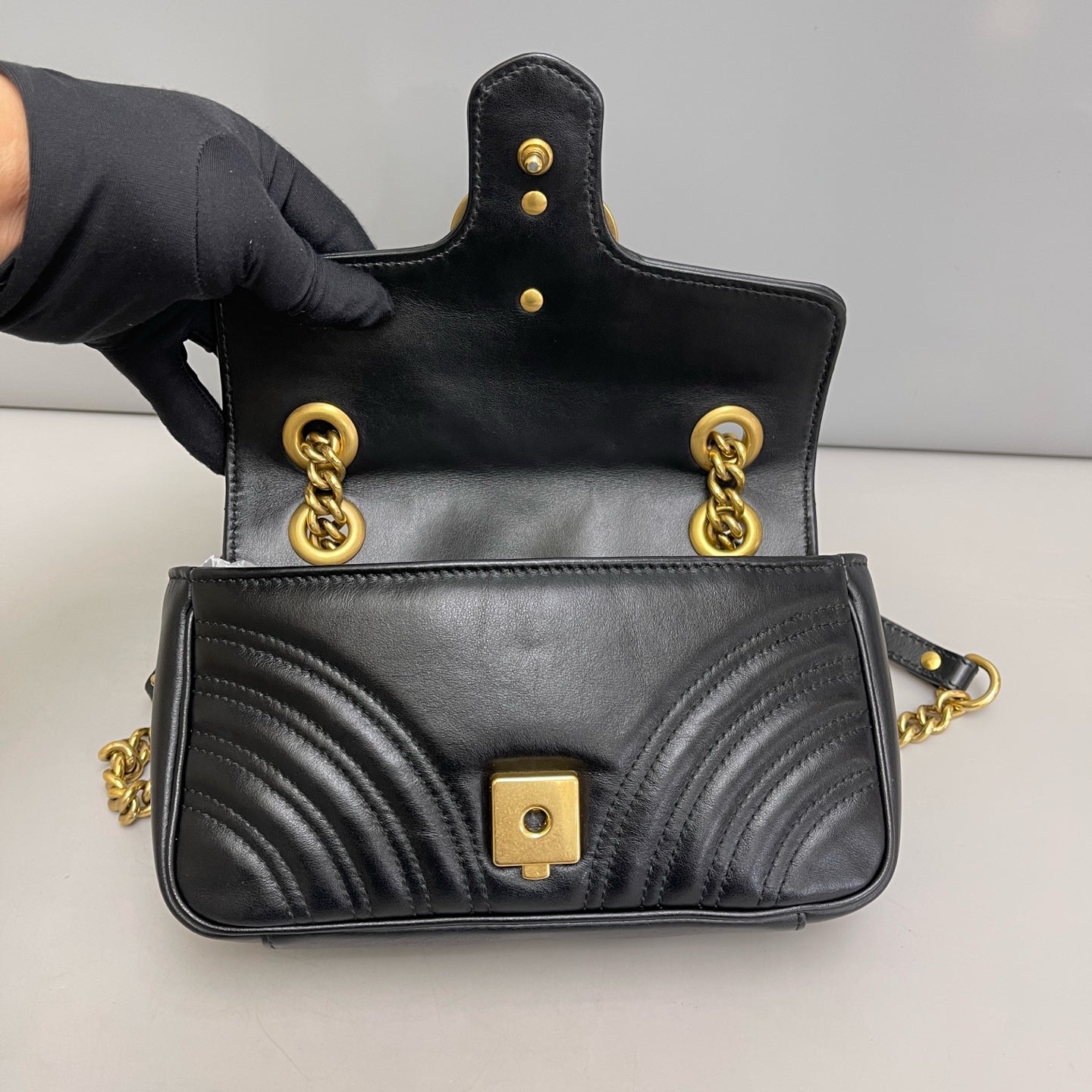 Gucci - Marmont - Leather - Black - (mini)