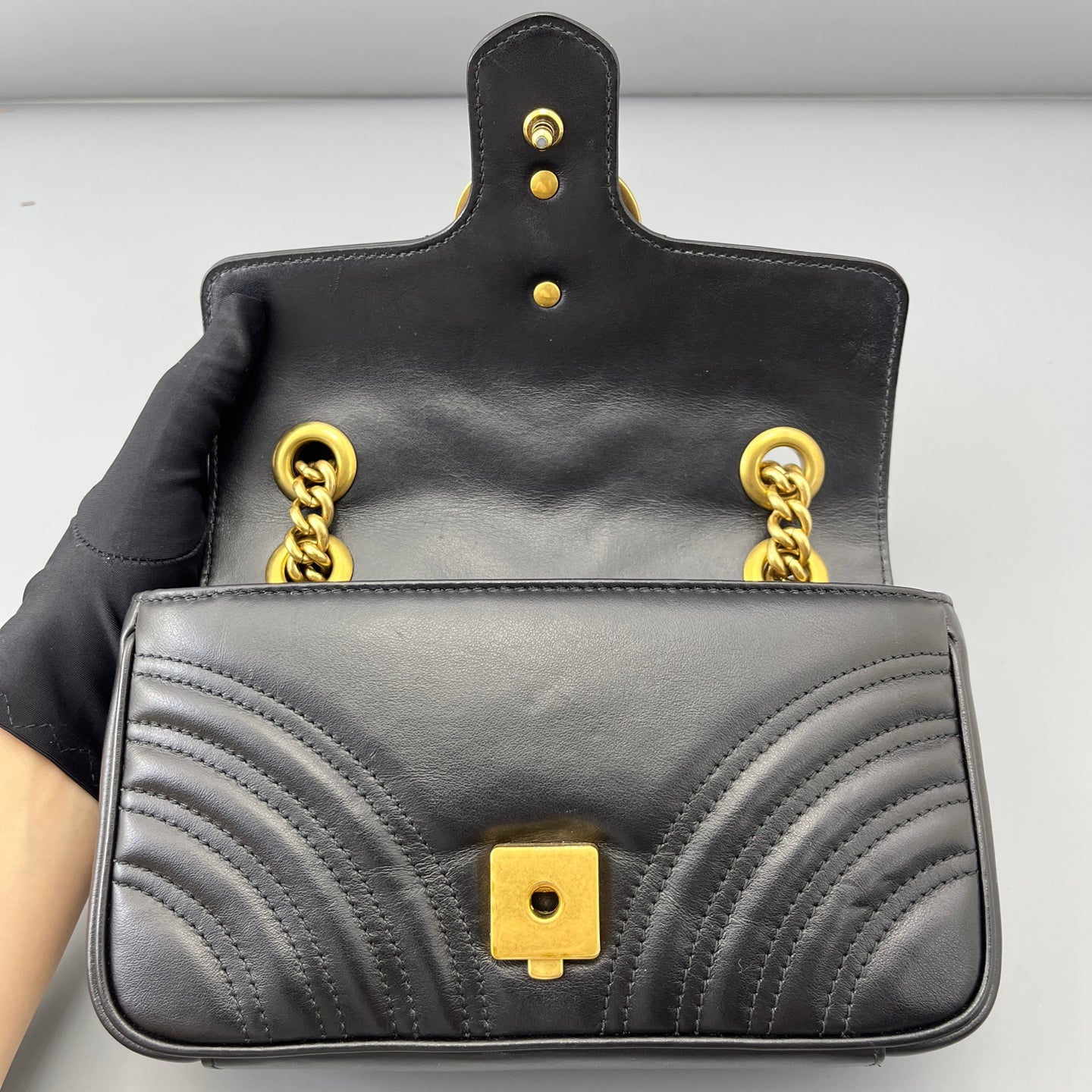 Gucci - Marmont - Leather - Black - (mini)