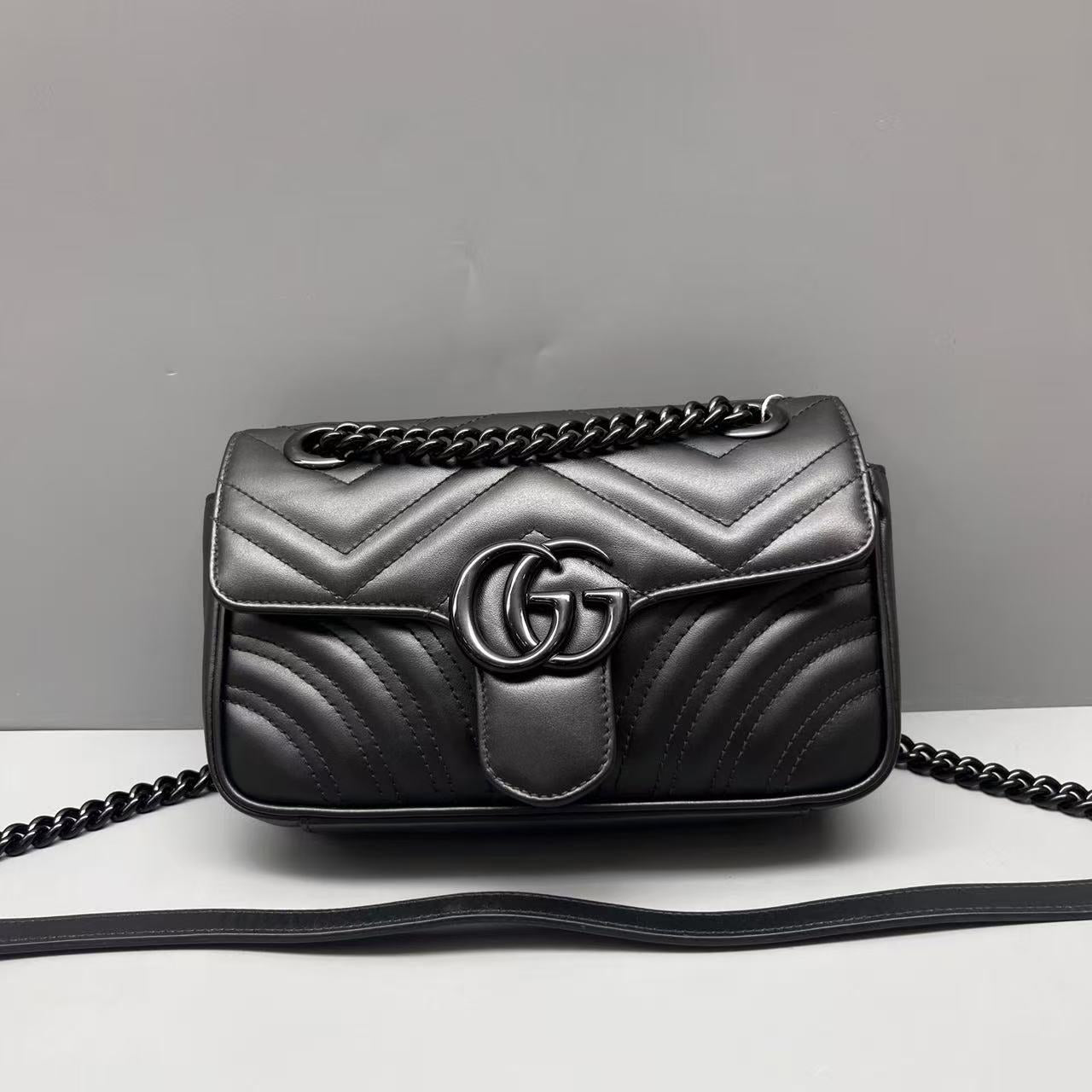 Gucci - Marmont - Leather - Black - (small)