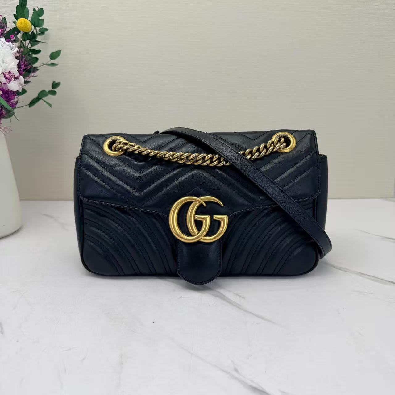 Gucci - Marmont - Leather - Black - (small)
