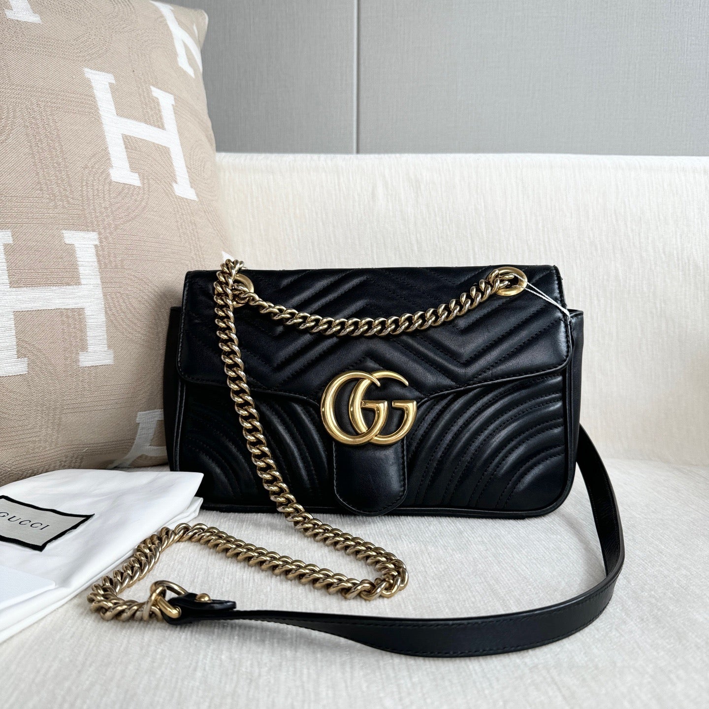 Gucci - Marmont - Leather - Black - (Small)