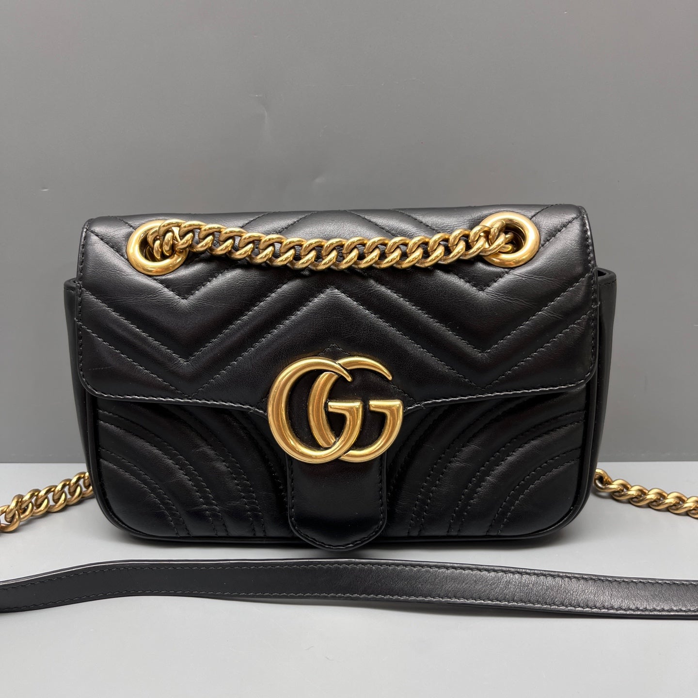 Gucci - Marmont - Leather - Black - (small)