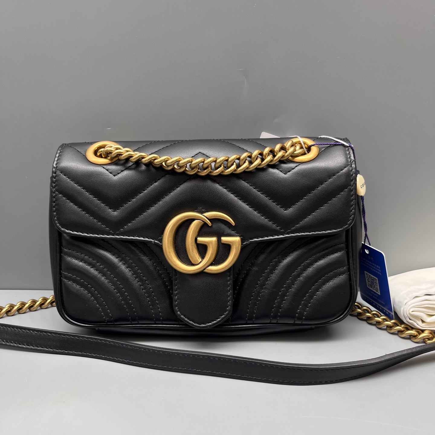 Gucci - Marmont - Leather - Black - (Small)