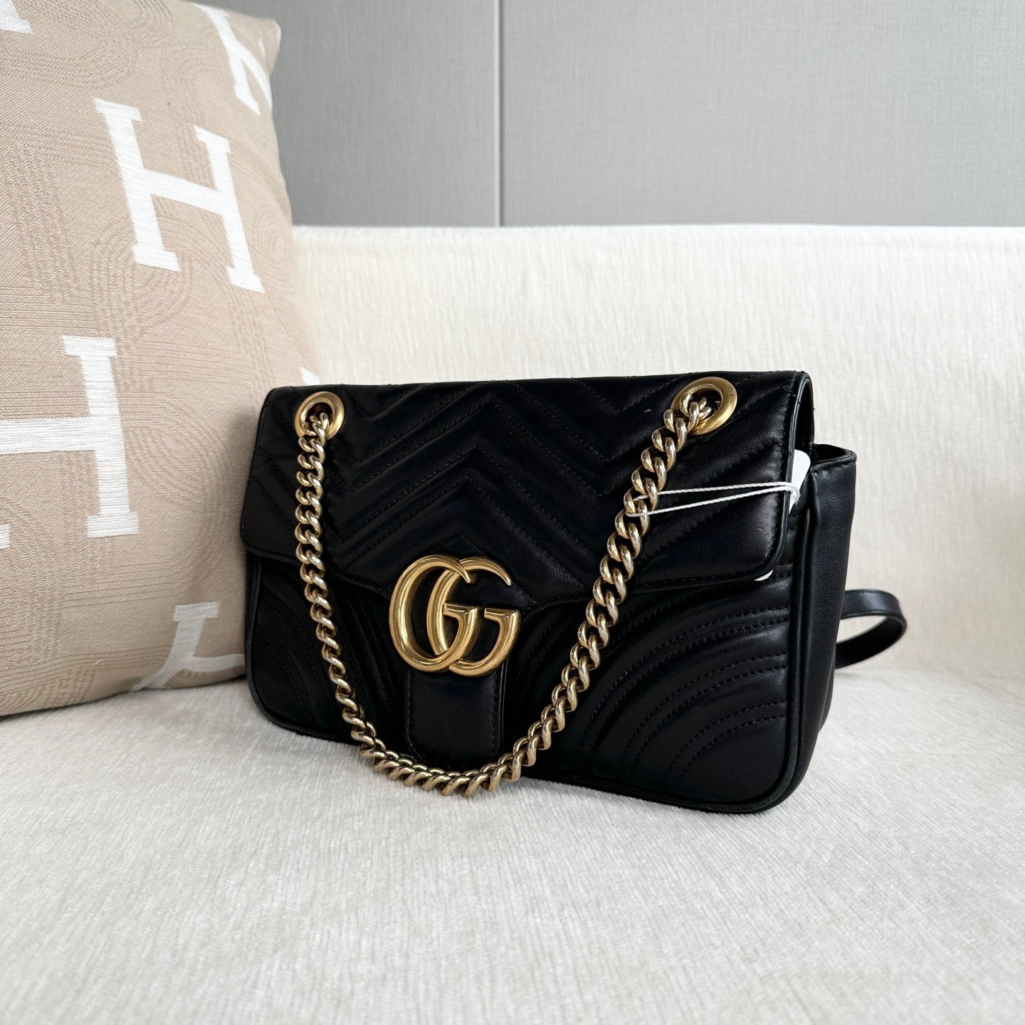 Gucci - Marmont - Leather - Black - (Small)