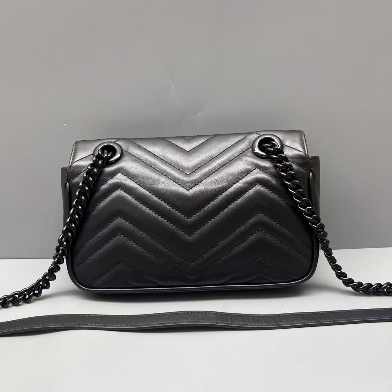 Gucci - Marmont - Leather - Black - (small)