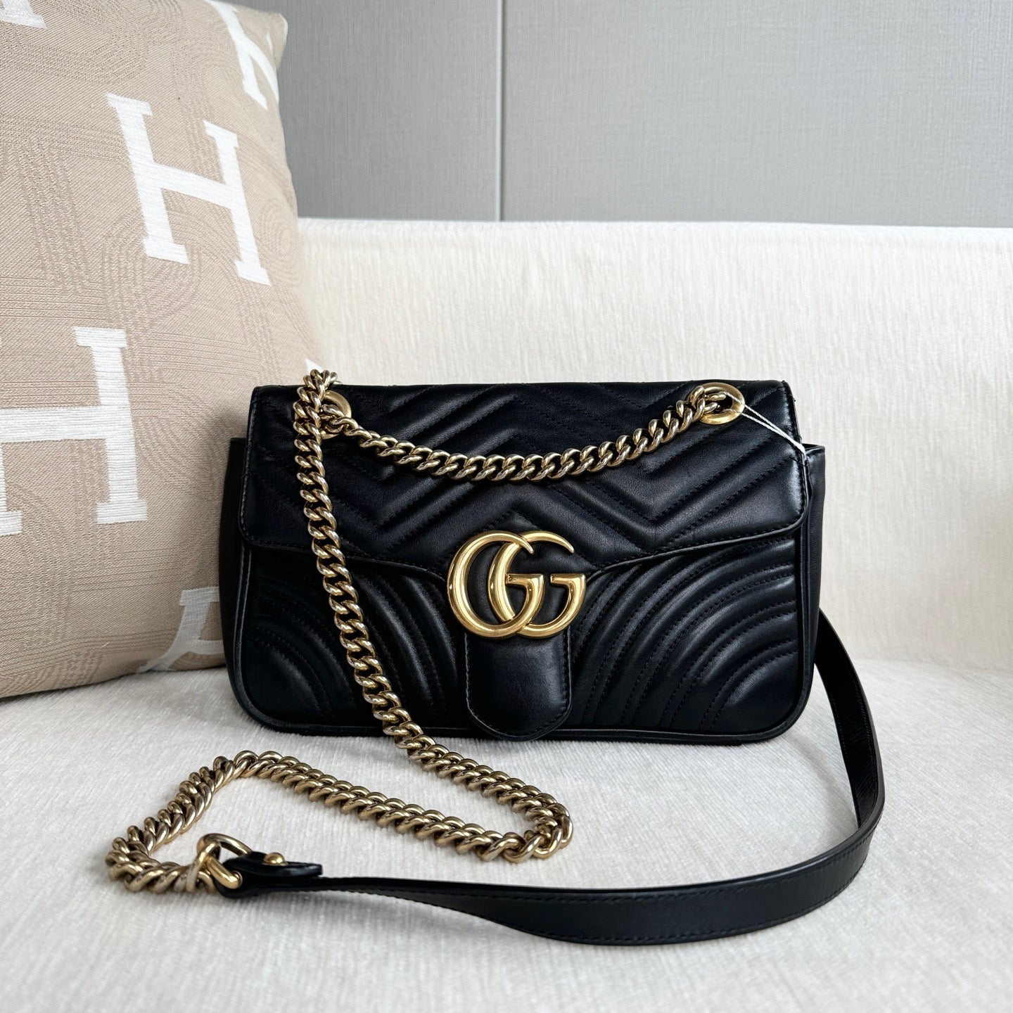 Gucci - Marmont - Leather - Black - (Small)