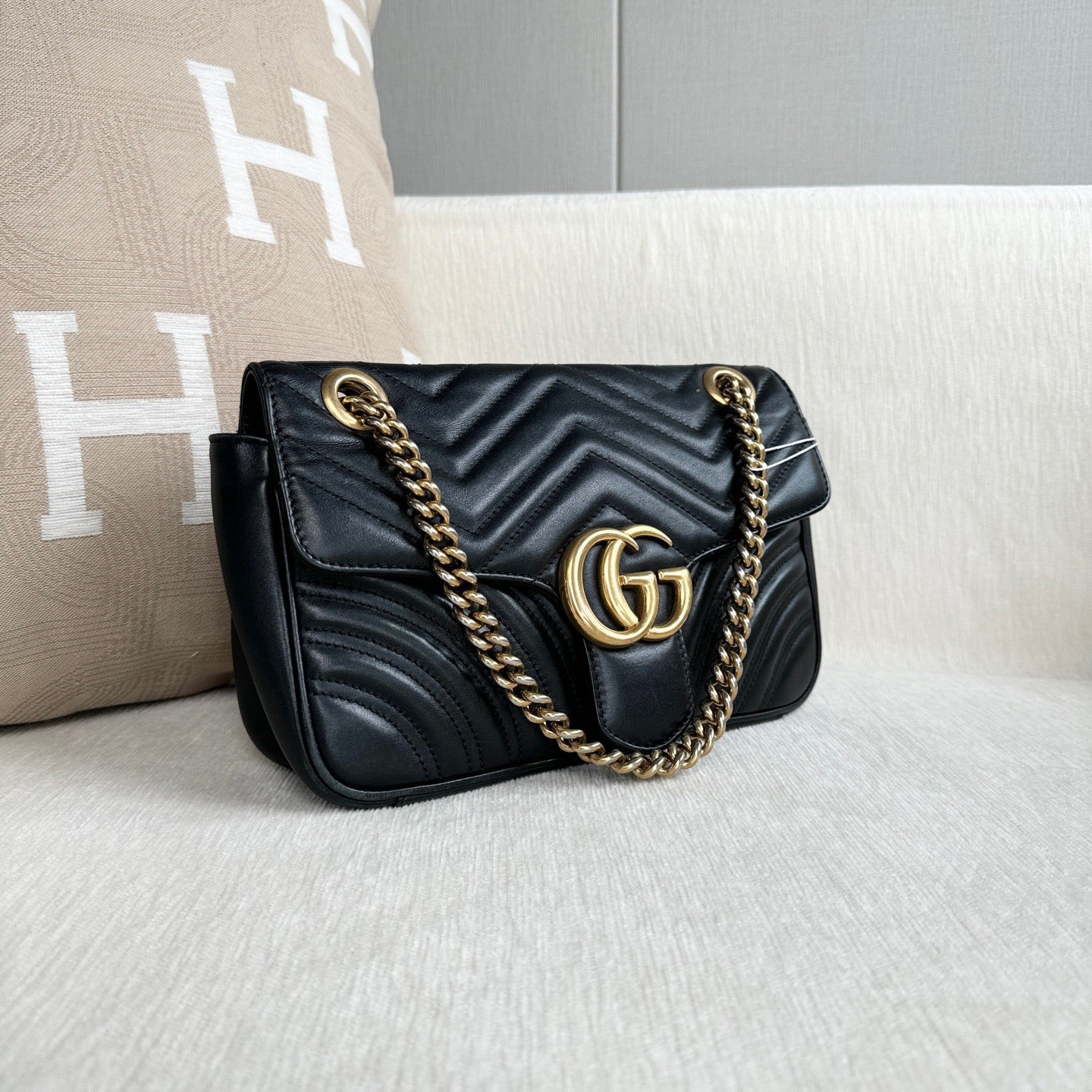 Gucci - Marmont - Leather - Black - (Small)