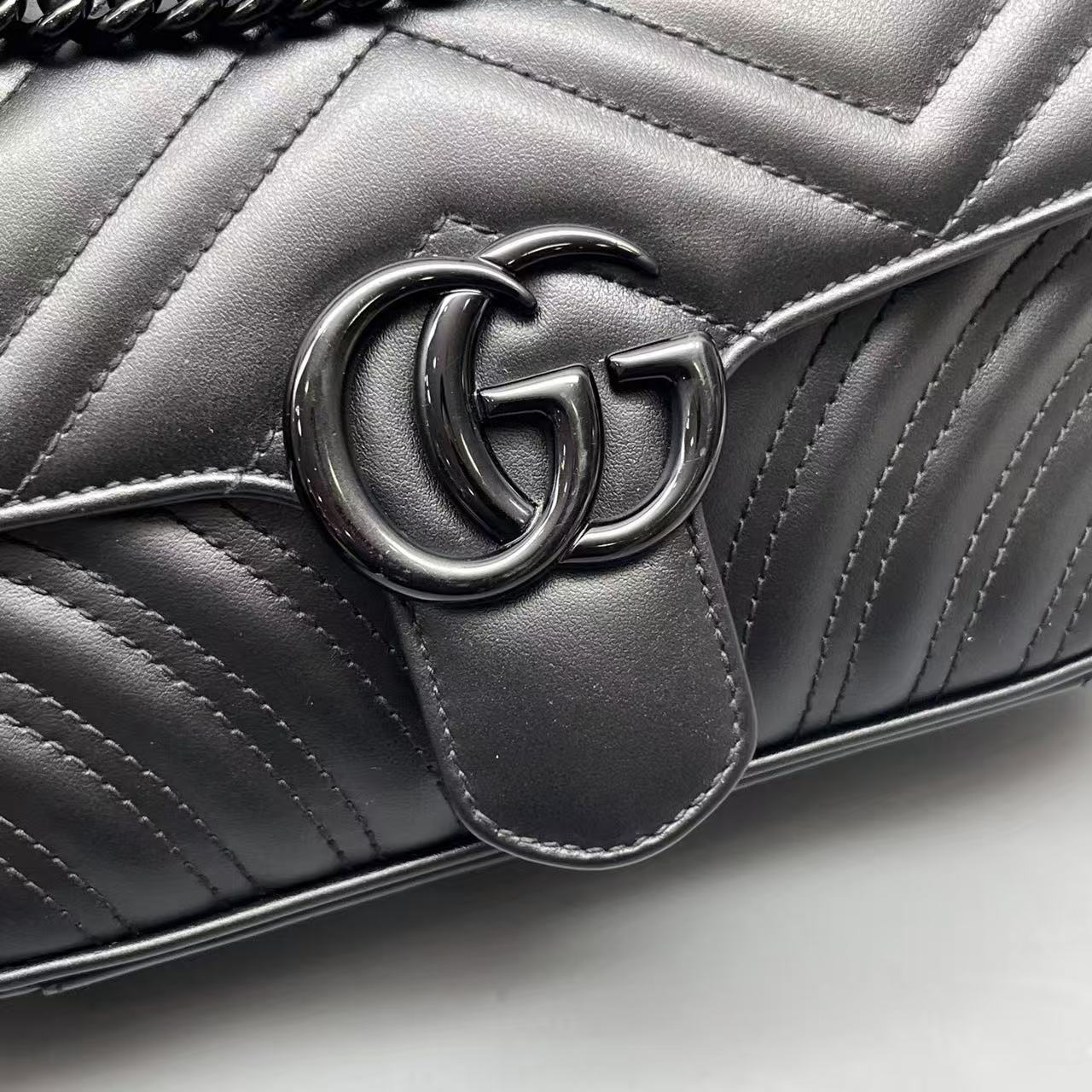 Gucci - Marmont - Leather - Black - (small)