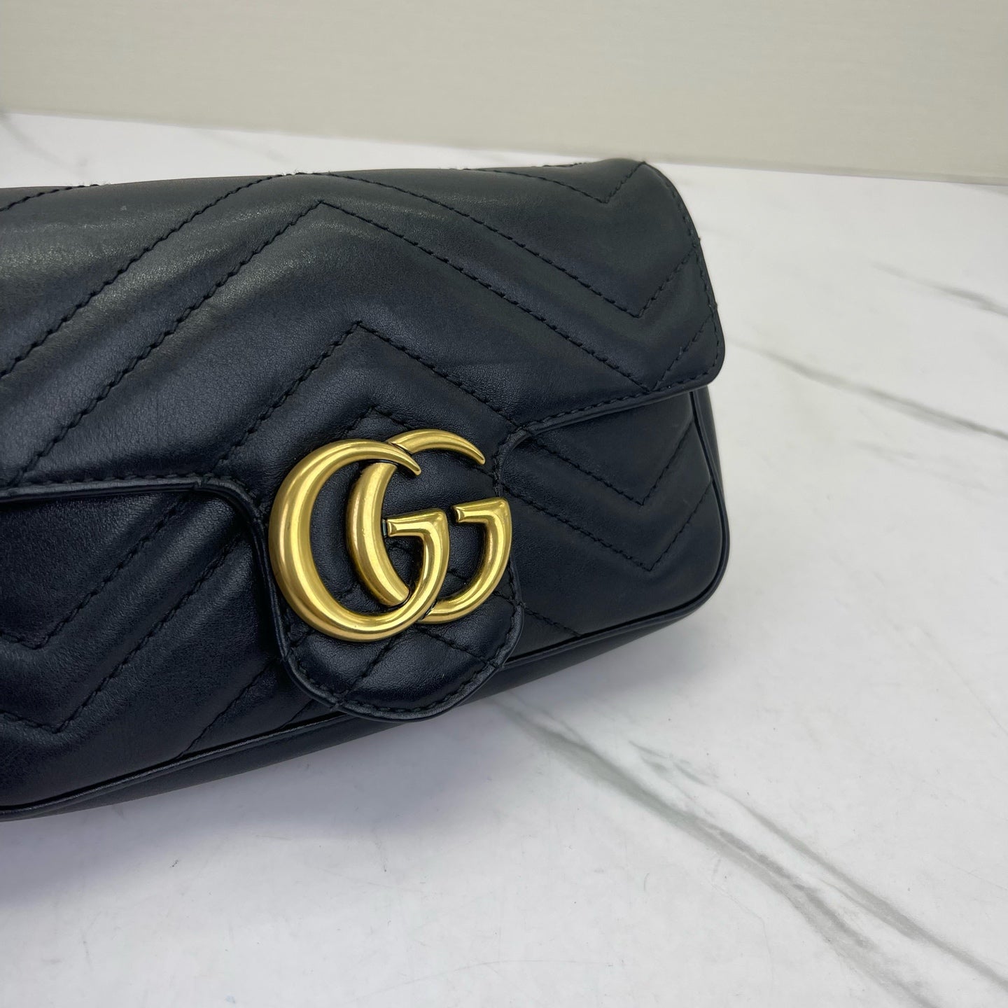 Gucci - Marmont - Leather - Black with Gold-Tone Hardware - (mini)