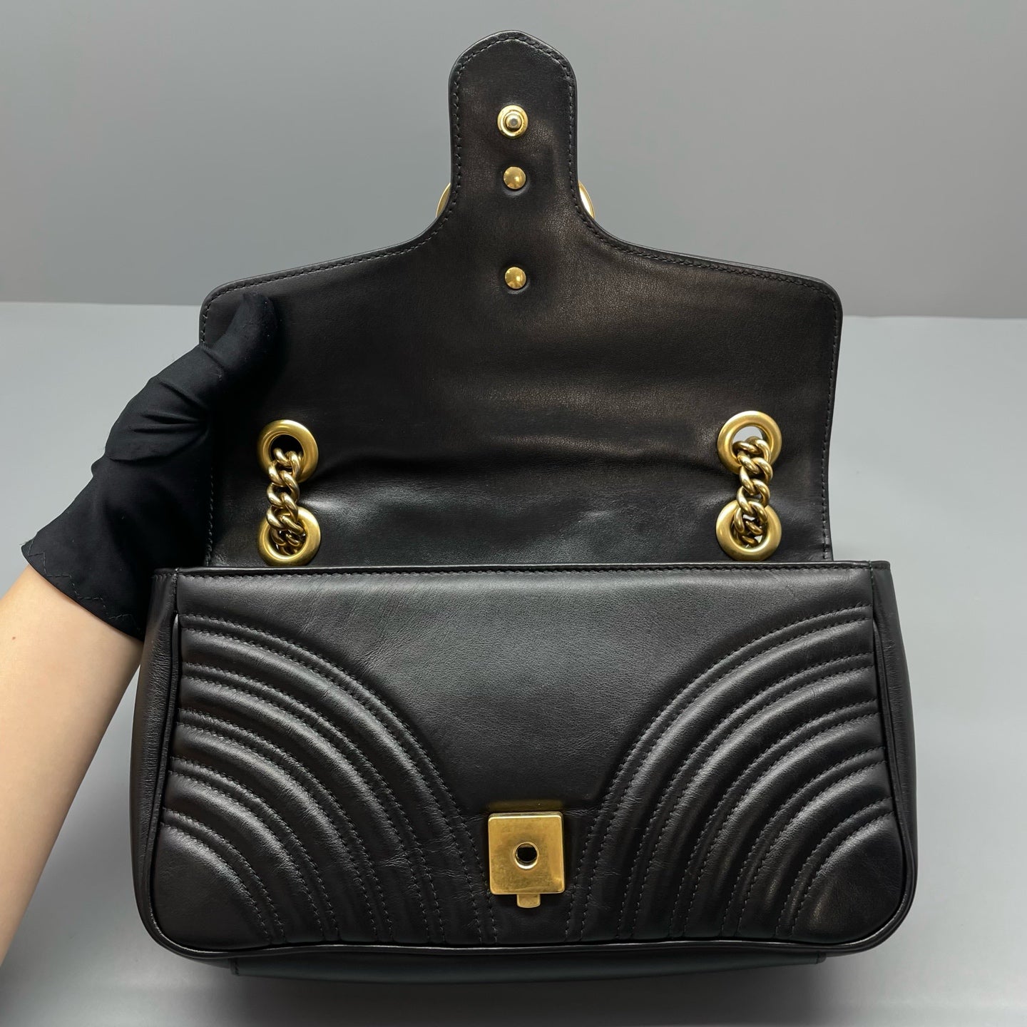Gucci - Marmont - Leather - Black with Gold-Tone Hardware - (small)
