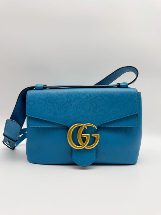 Gucci - Marmont - Leather - Blue - (medium)