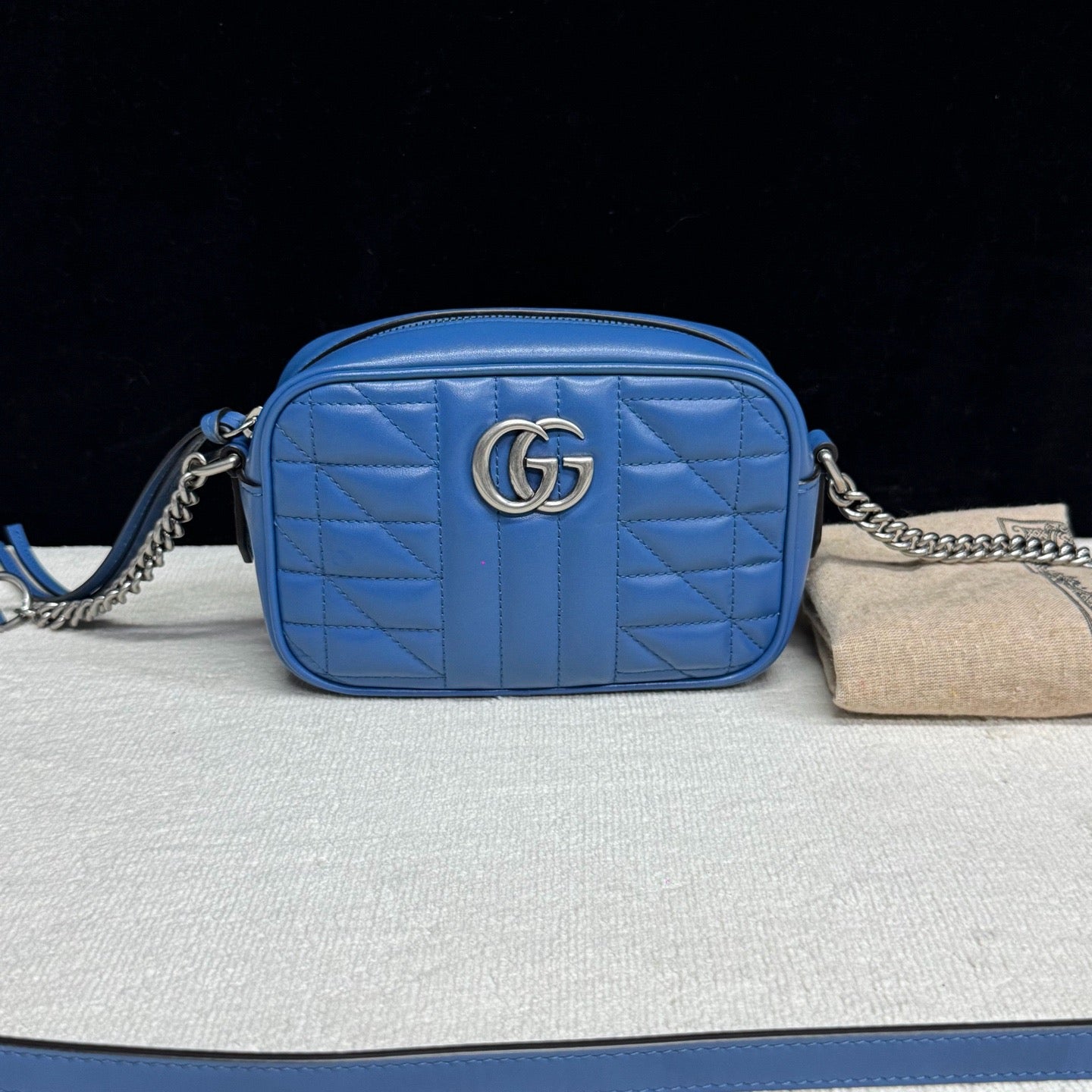 Gucci - Marmont - Leather - Blue - (mini)