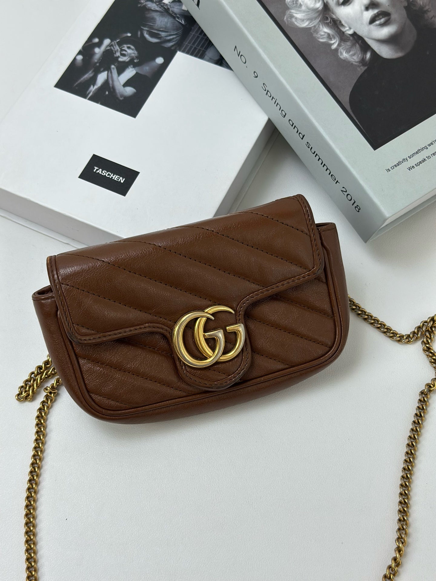Gucci - Marmont - Leather - Brown - (mini)