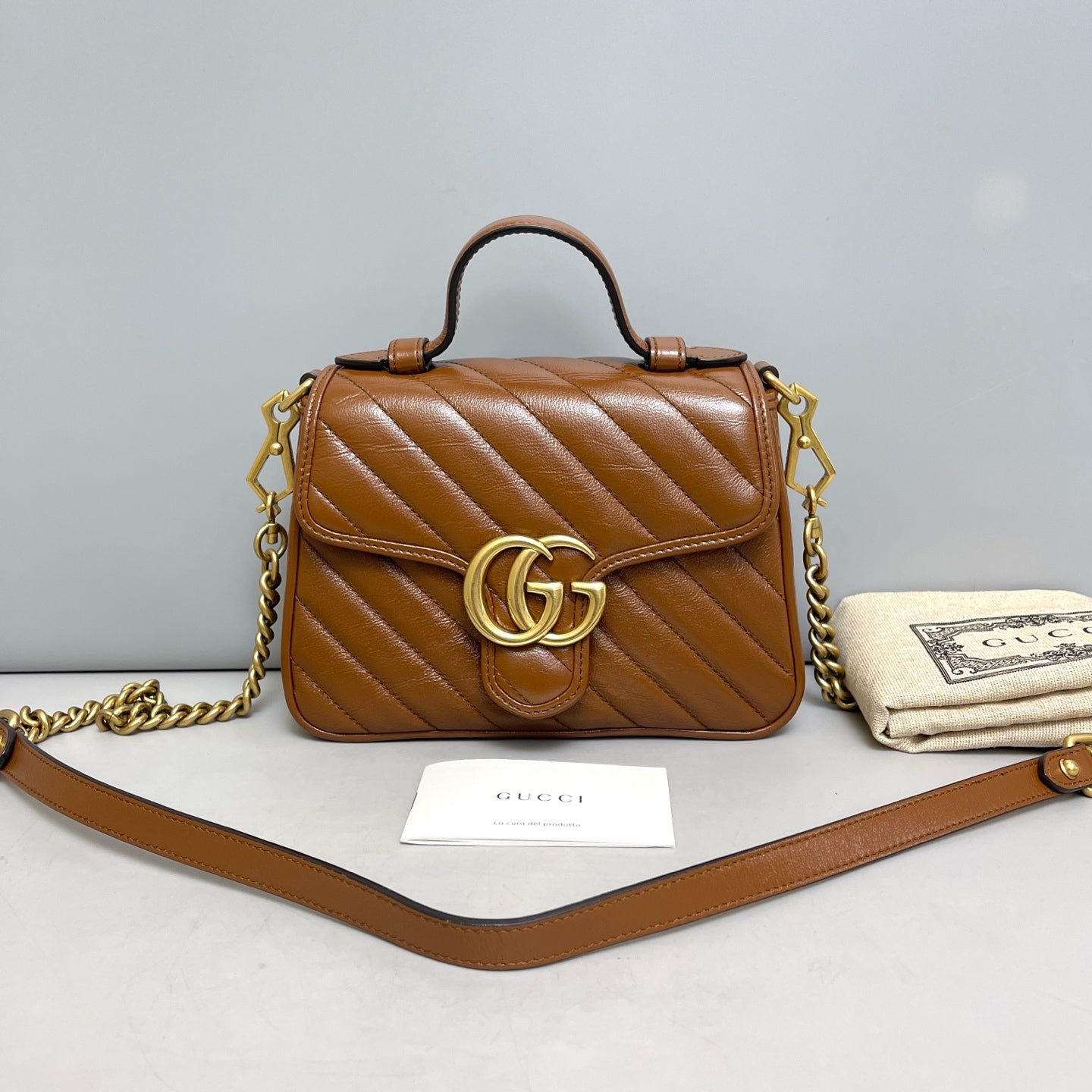 Gucci - Marmont - Leather - Brown - (mini)