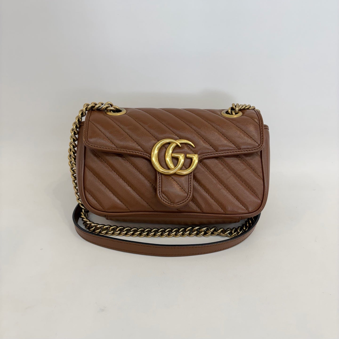 Gucci - Marmont - Leather - Brown - (mini)