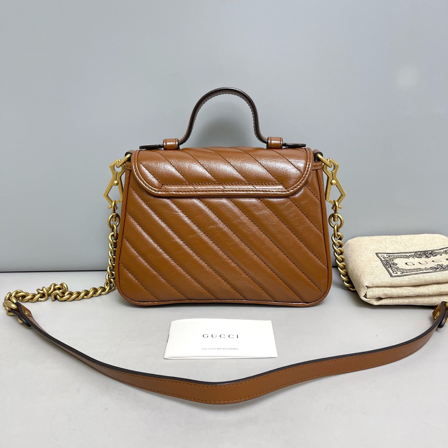 Gucci - Marmont - Leather - Brown - (mini)