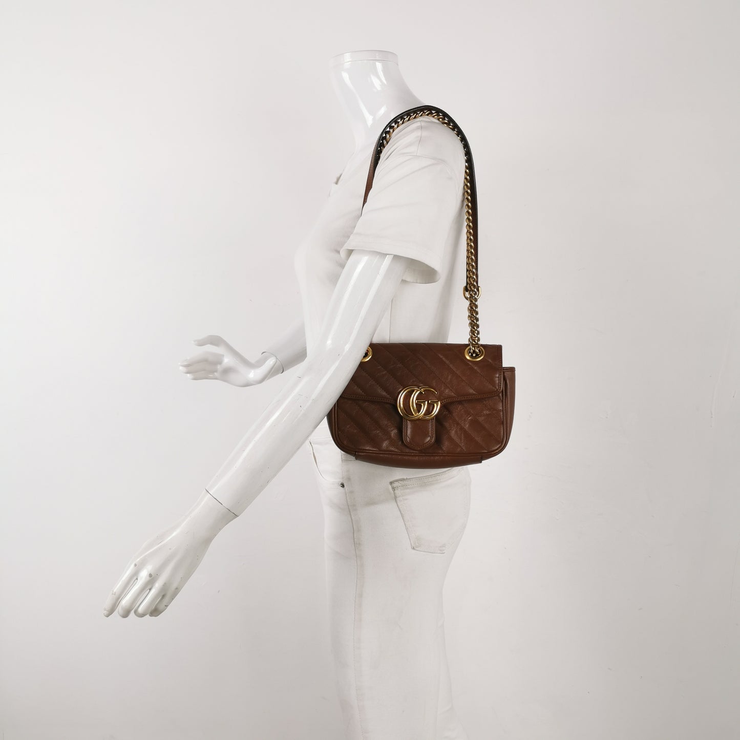 Gucci - Marmont - Leather - Brown - (mini)