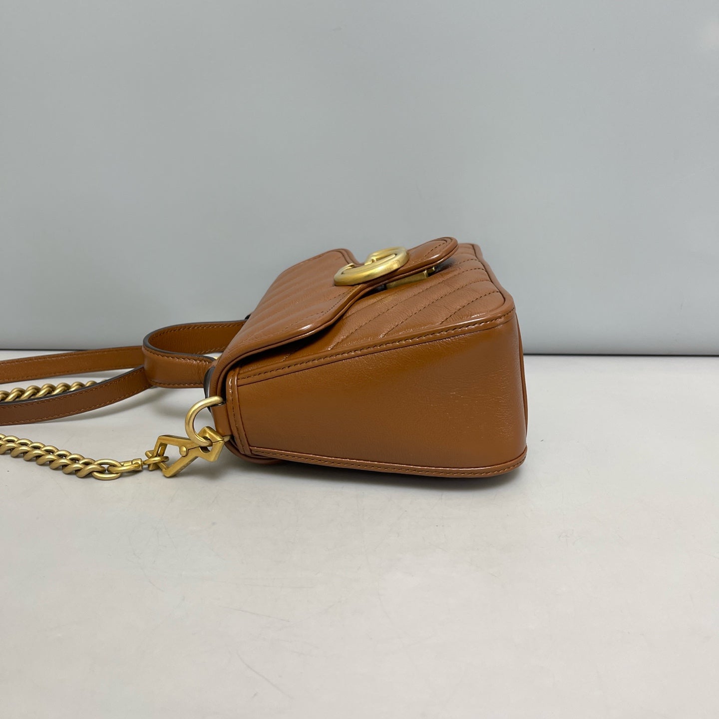 Gucci - Marmont - Leather - Brown - (mini)