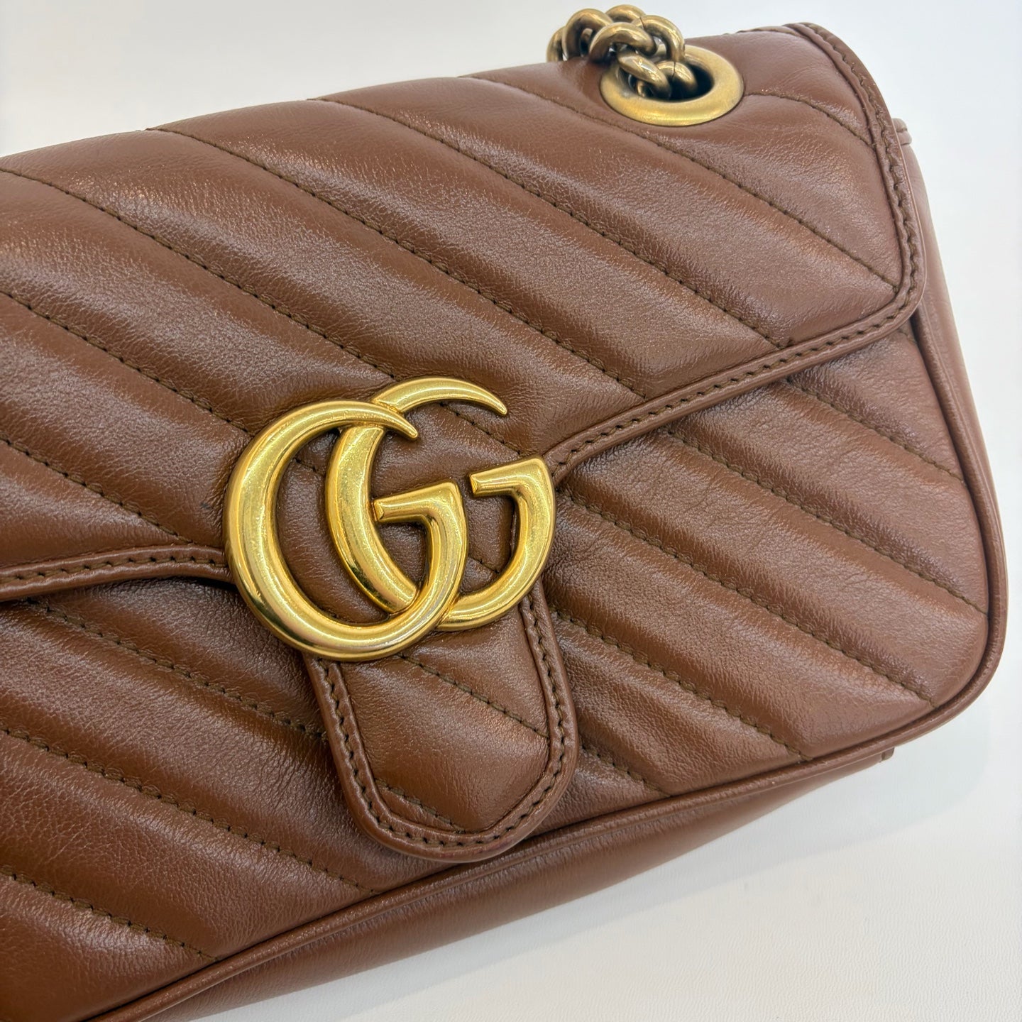 Gucci - Marmont - Leather - Brown - (mini)
