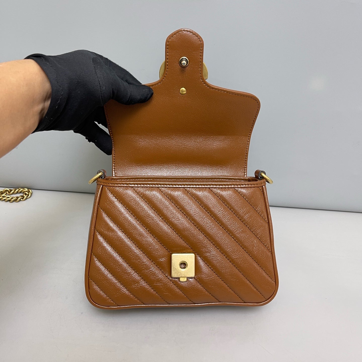 Gucci - Marmont - Leather - Brown - (mini)